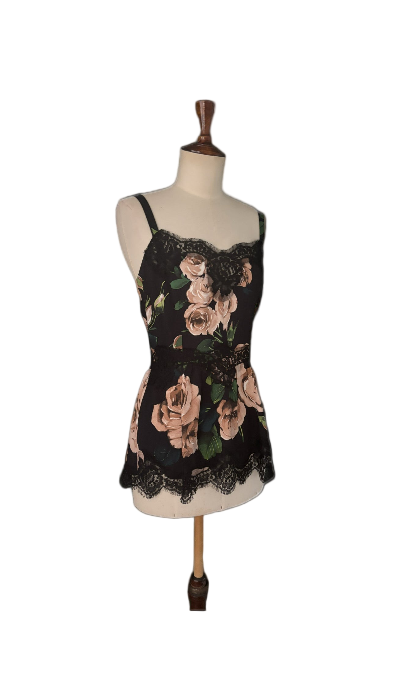 Dolce & Gabbana Black Floral Lace Top - Size S/M