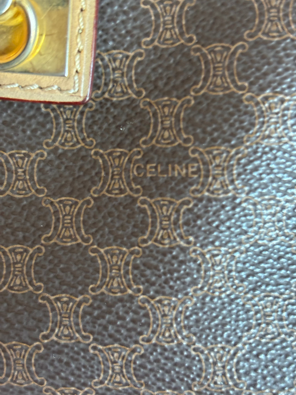 Celine Vintage Brown Canvas Crossbody bag