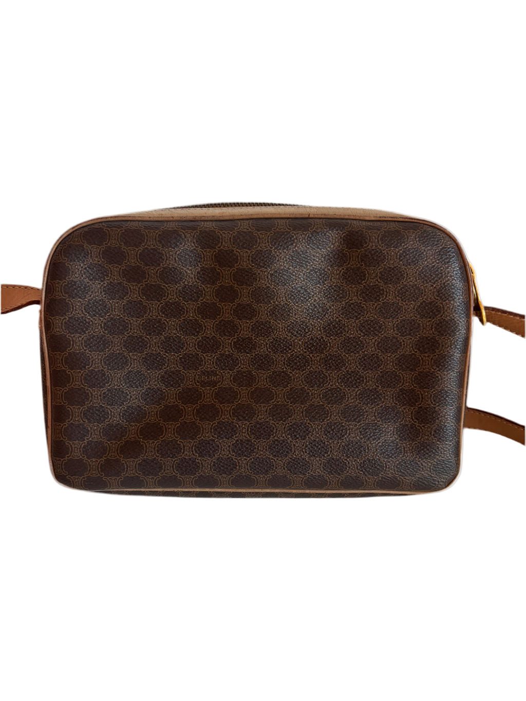 Celine Vintage Brown Canvas Crossbody bag