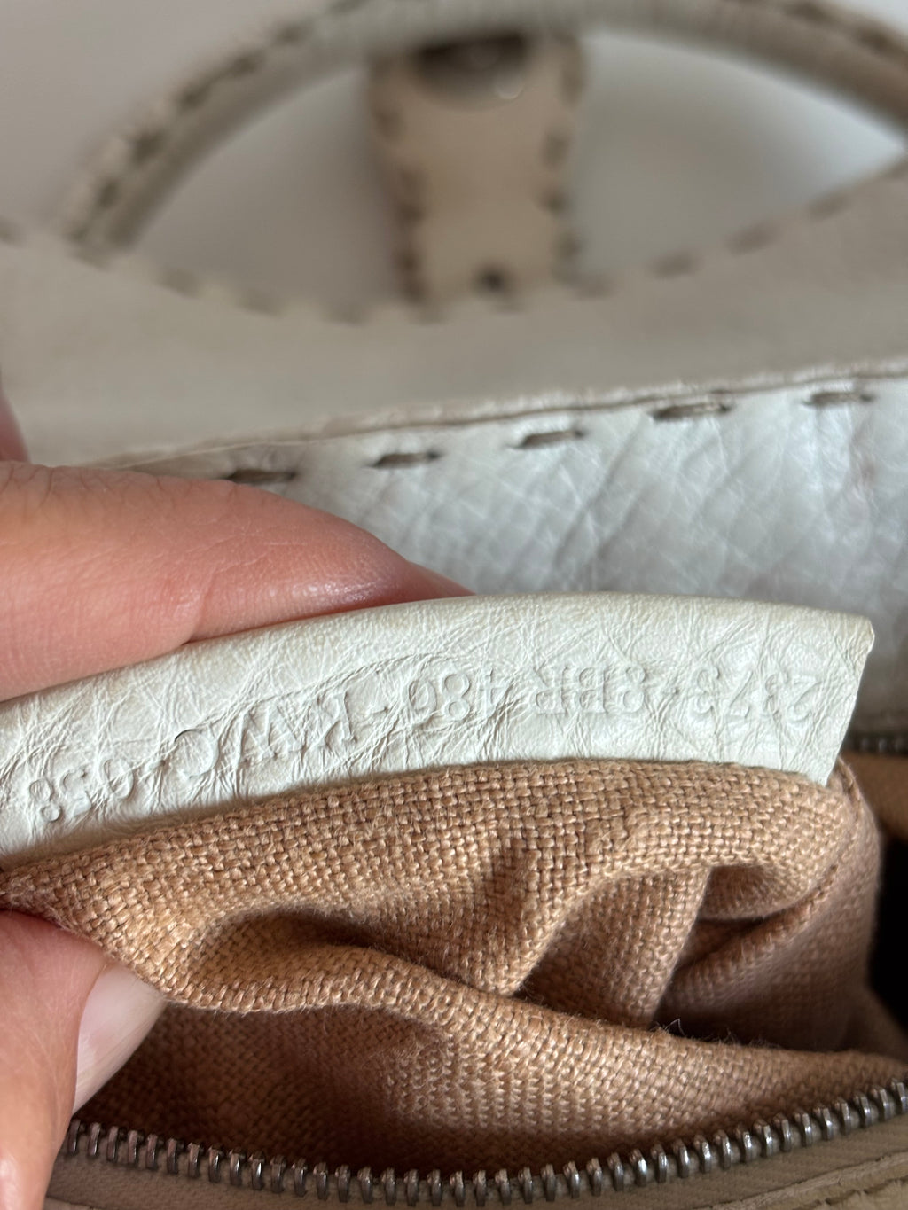 Fendi Selleria Raffia Vintage Beige   Handbag