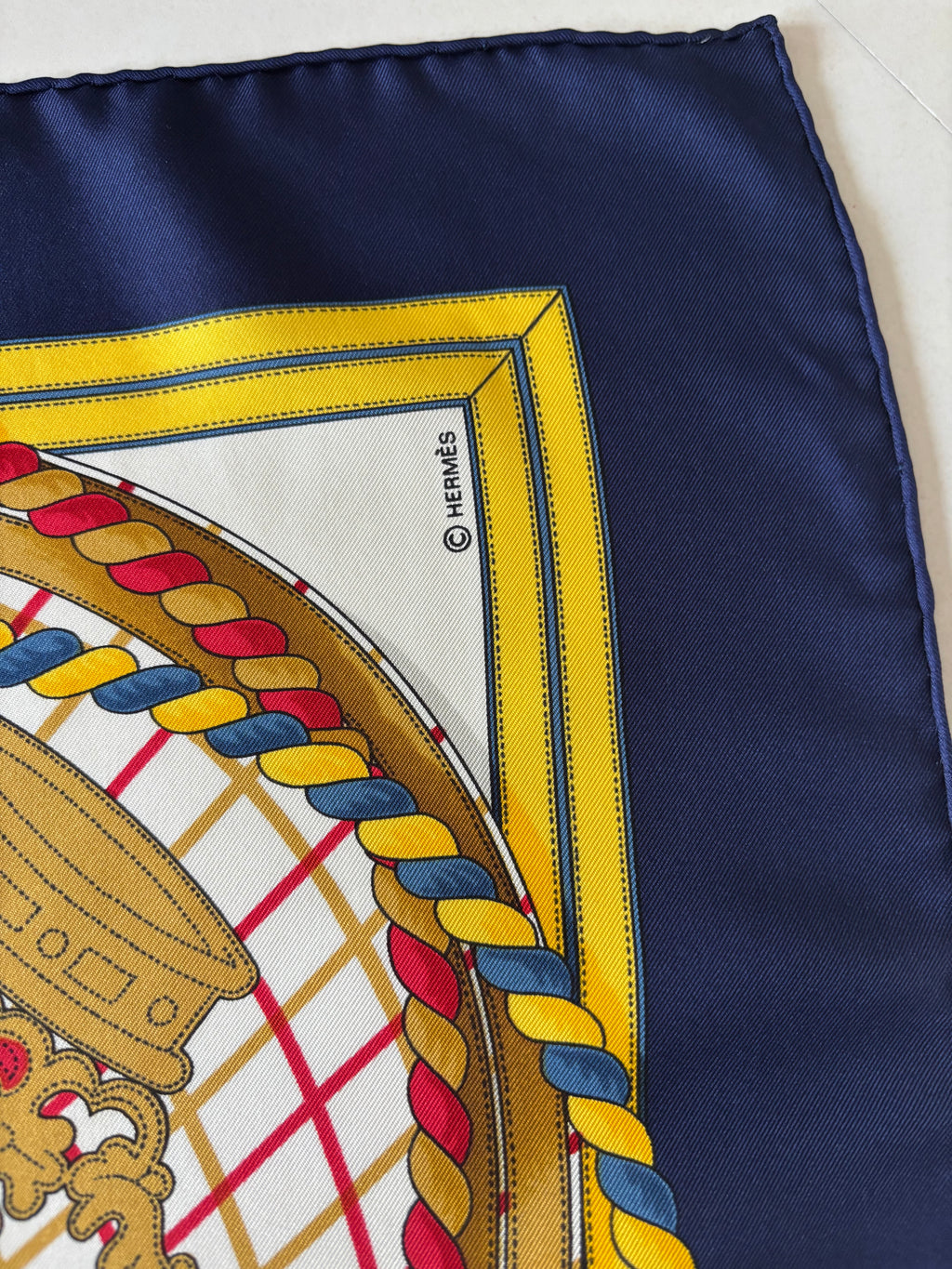 Hermes Vintage Silk Sjaal 90x90cm