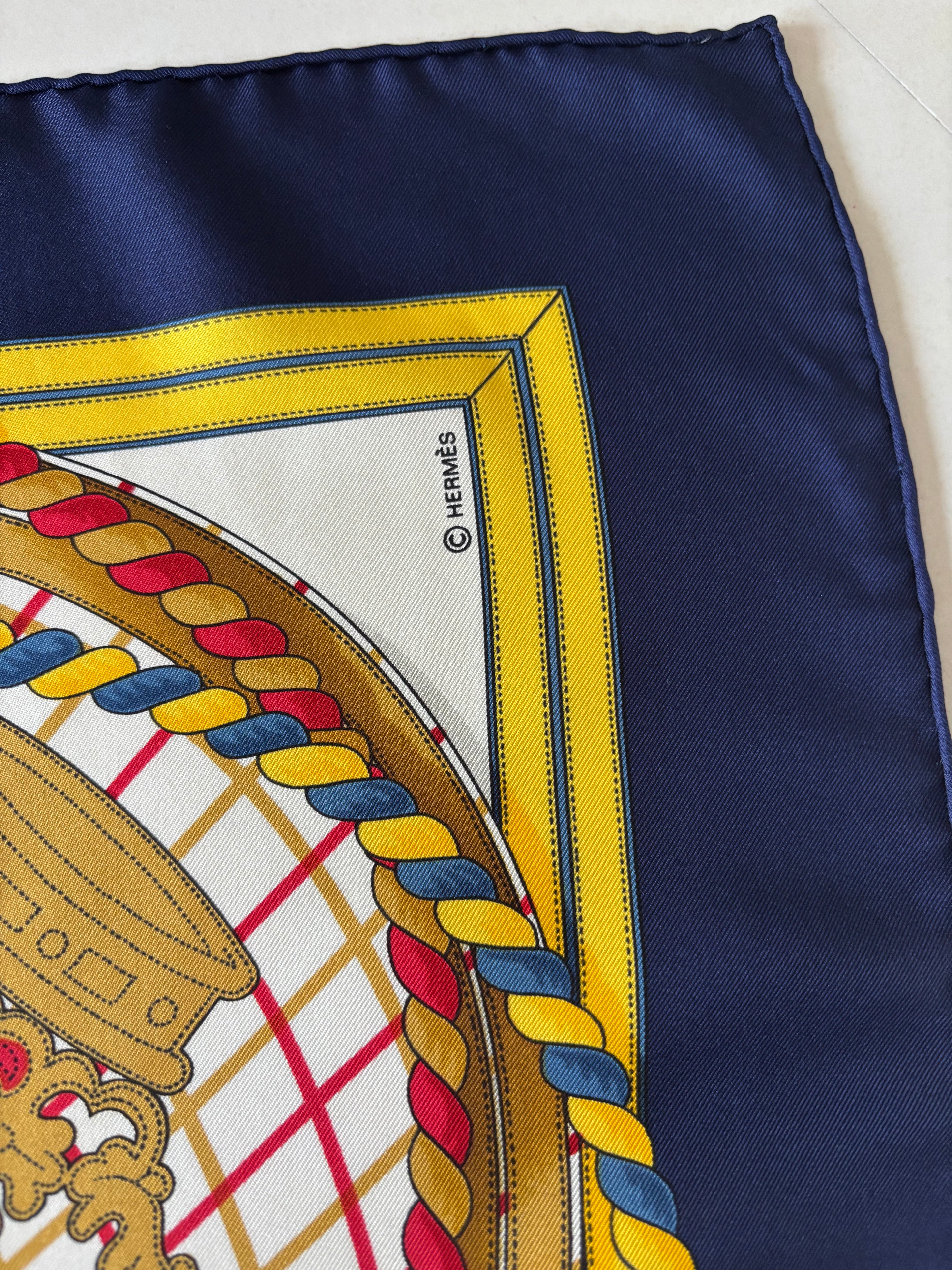 Hermes Vintage Silk Sjaal 90x90cm