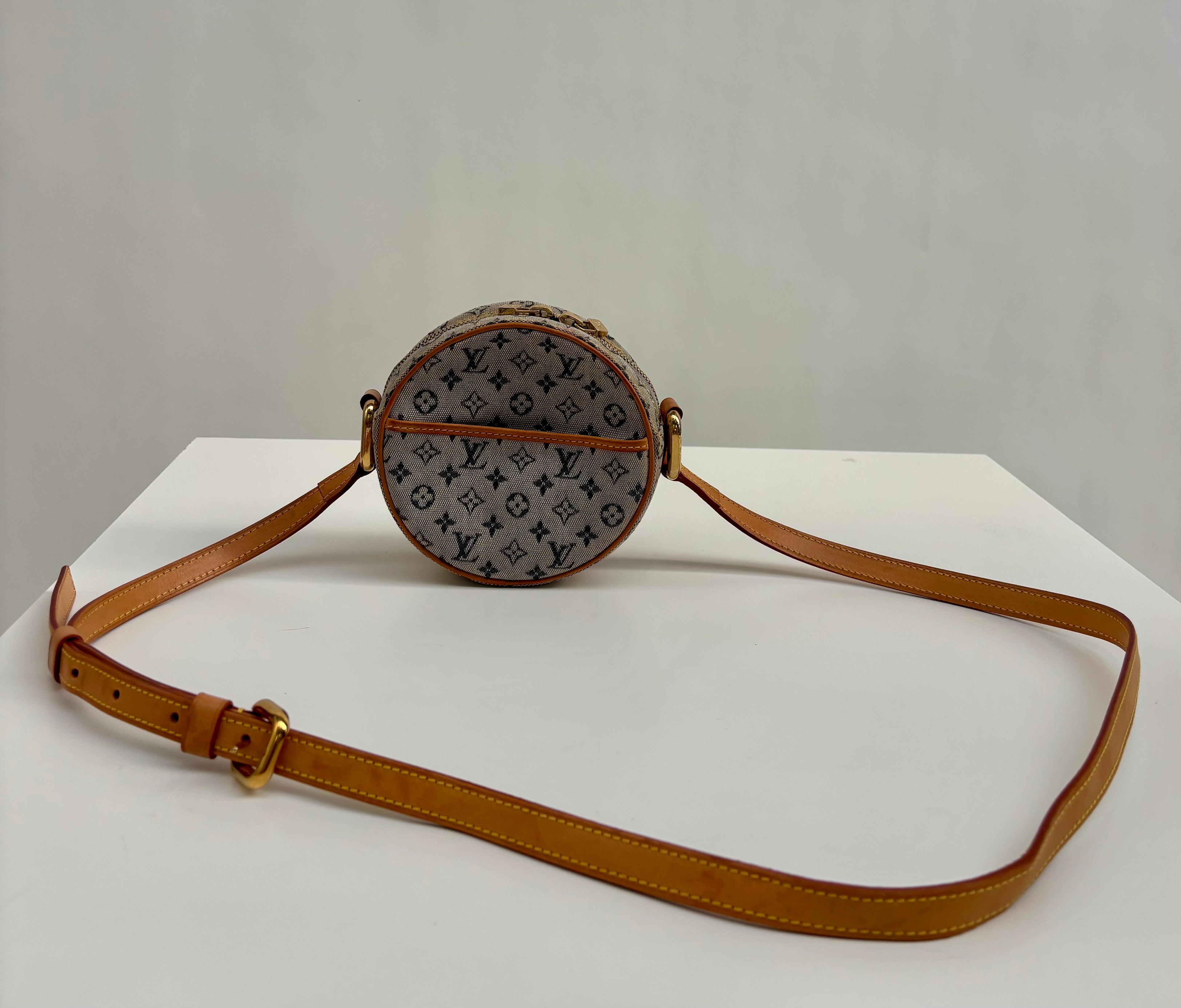Louis Vuitton Jeanne PM Blue Mini Lin Round Crossbody Bag 2001