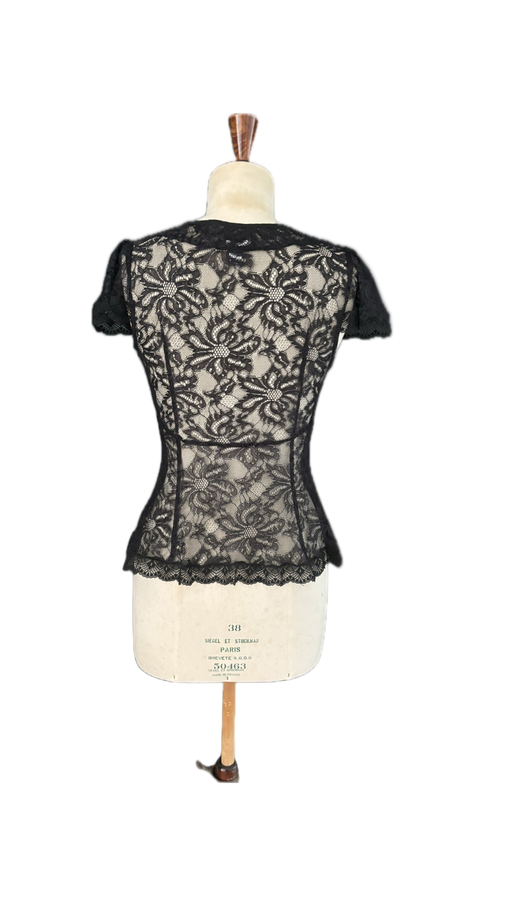 Dolce & Gabbana Vintage 90s Black Lace Top – Size IT 40 (Fits S–M)