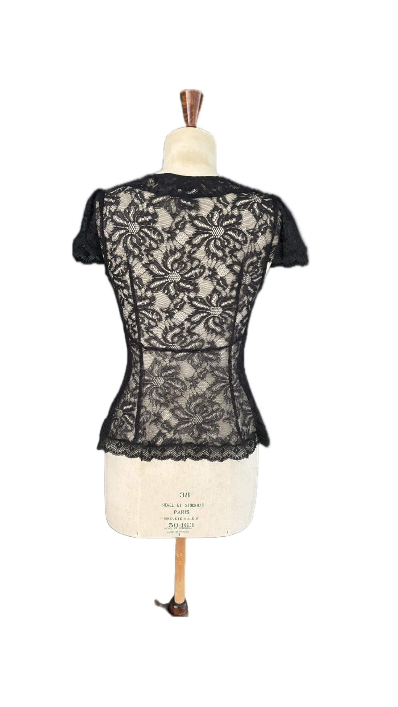 Dolce & Gabbana Vintage 90s Black Lace Top – Size IT 40 (Fits S–M)