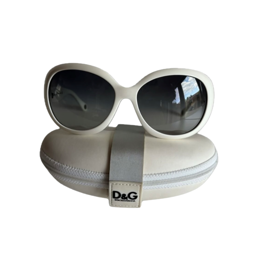 Dolce & Gabbana White Vintage Sunglasses – Iconic 90s Design