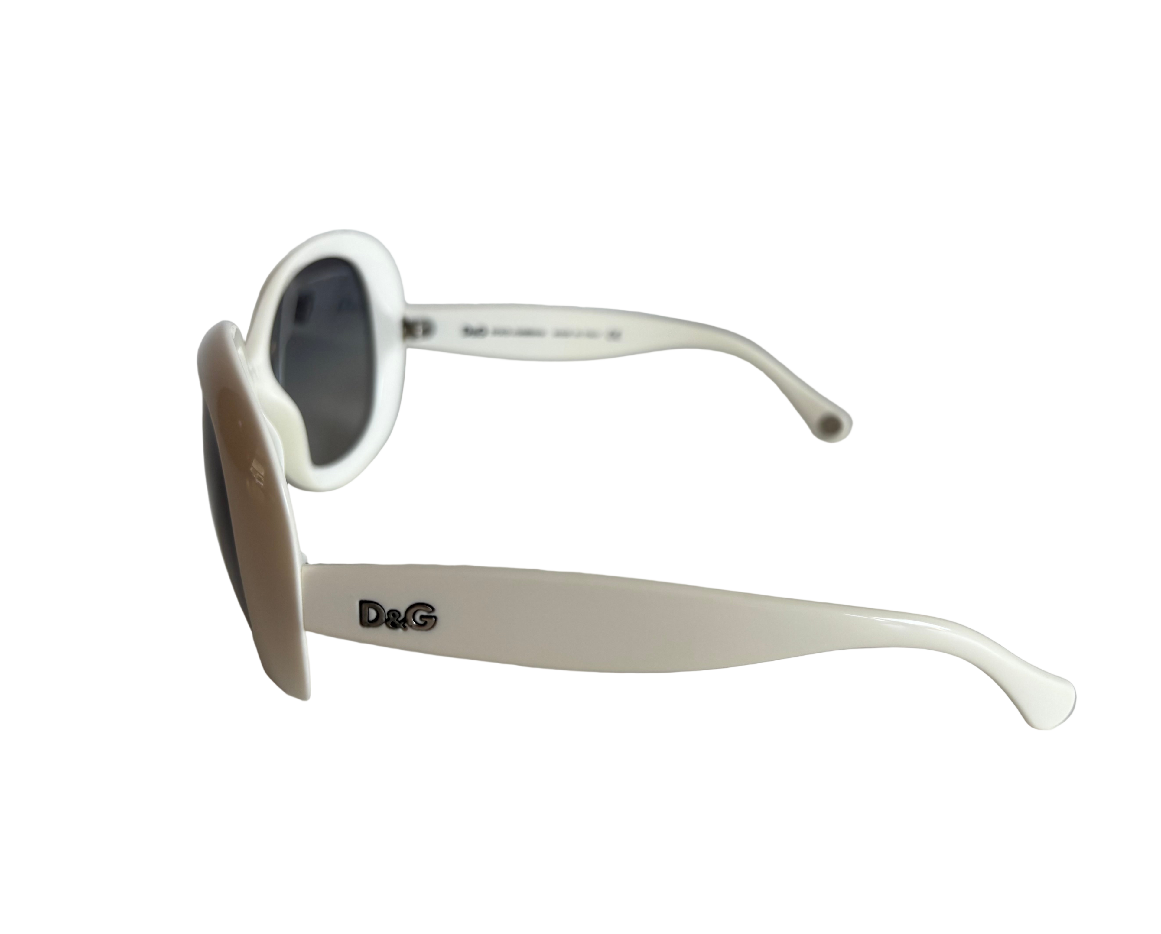 Dolce & Gabbana White Vintage Sunglasses – Iconic 90s Design