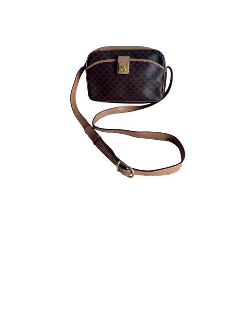 Celine Vintage Brown Canvas Crossbody bag