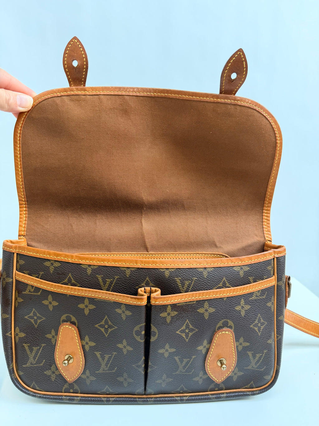 Louis Vuitton Gibecière MM Brown Monogram Crossbody Bag