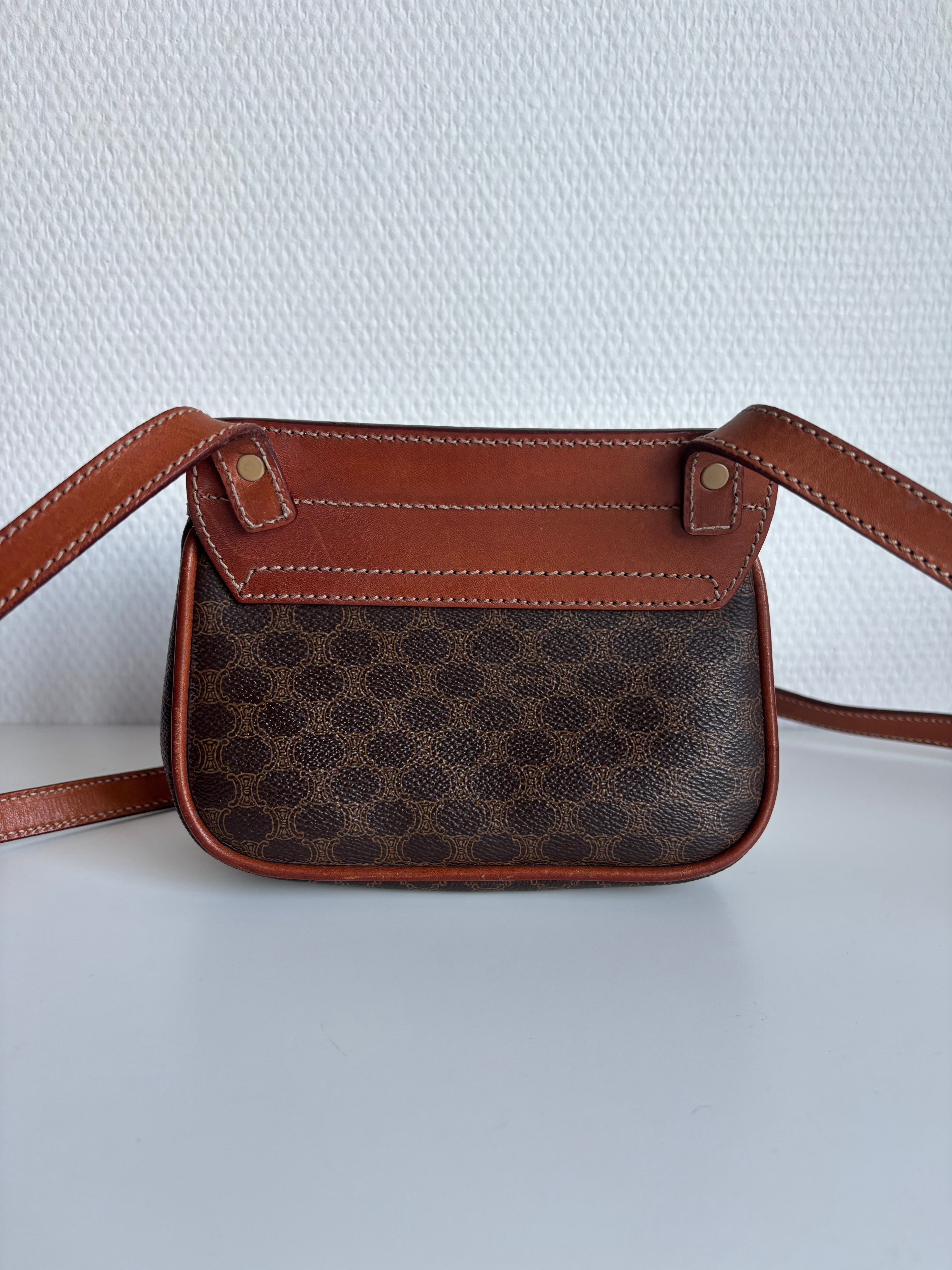 Celine Vintage 90s Brown Crossbody Bag