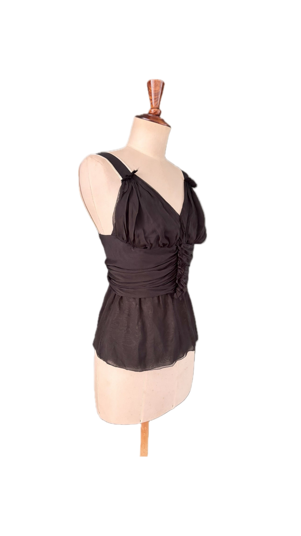 Dolce & Gabbana Black Silk Tailored Top – Size IT 42 / EU S