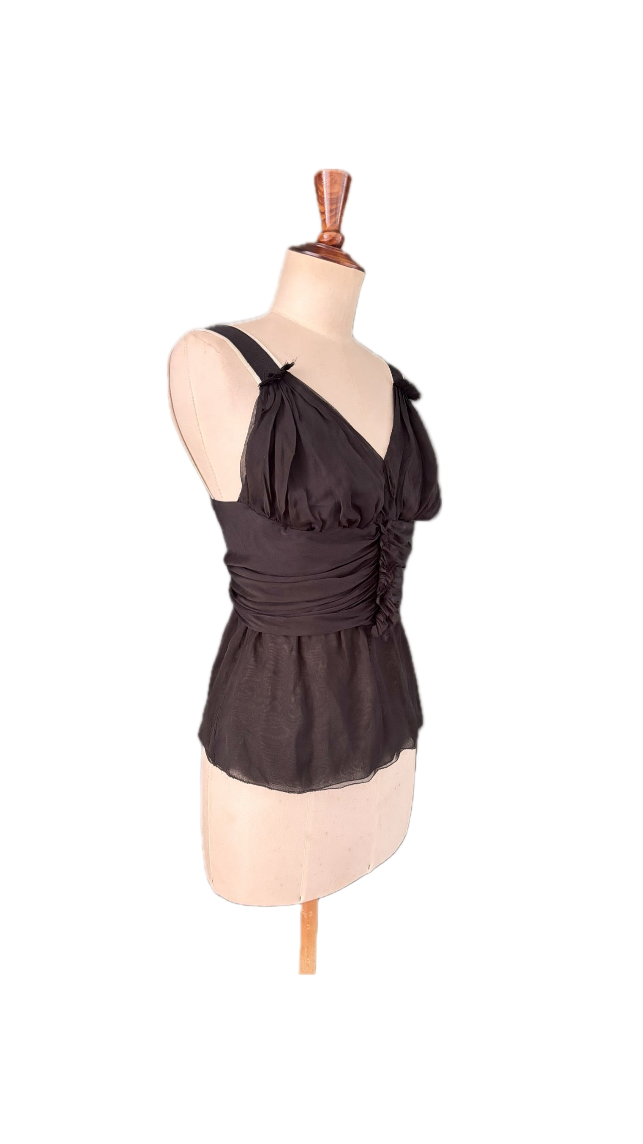 Dolce & Gabbana Black Silk Tailored Top – Size IT 42 / EU S