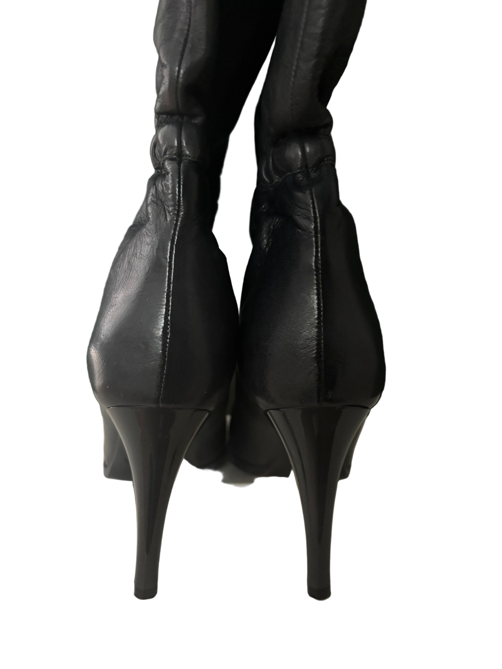 Chloé Anthracite Leather Ankle Boots – Size 37