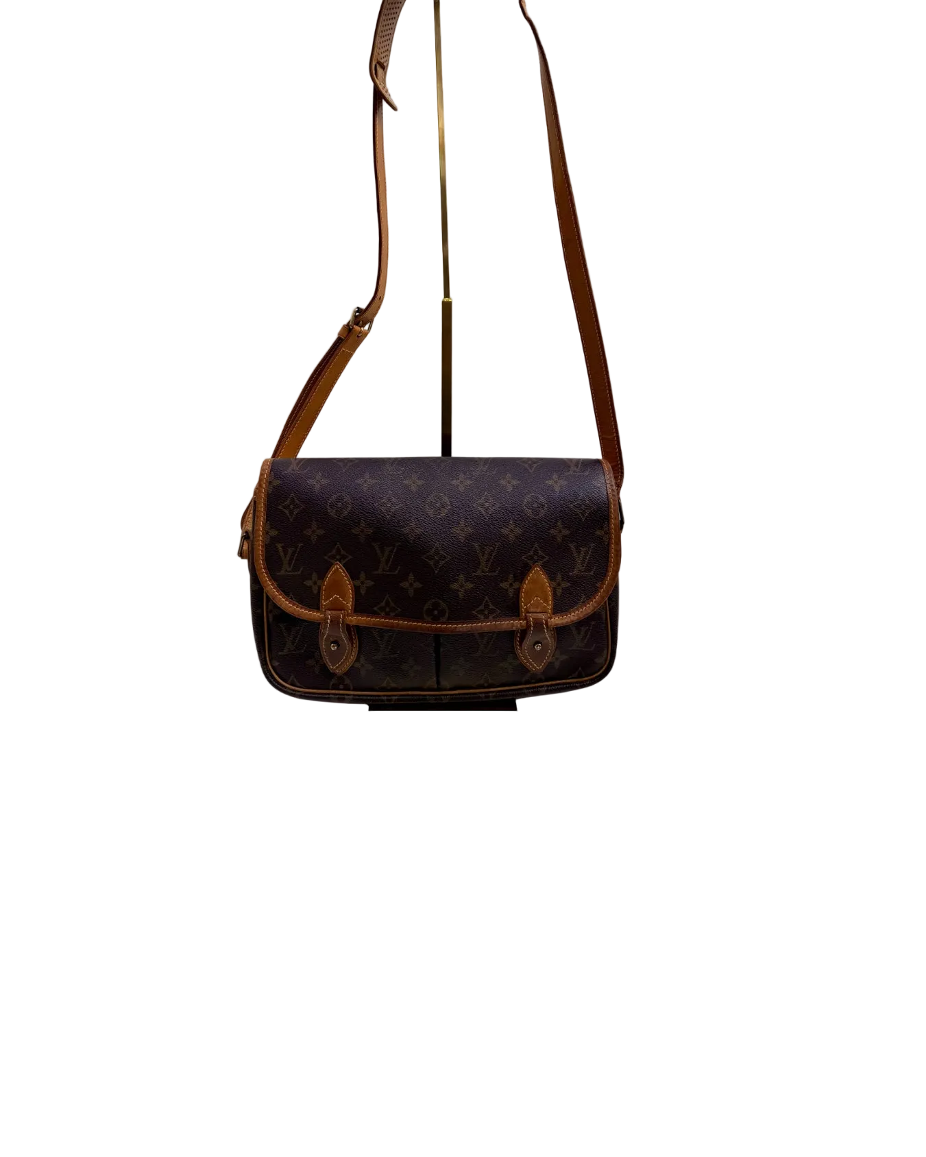Louis Vuitton Gibecière MM Brown Monogram Crossbody Bag