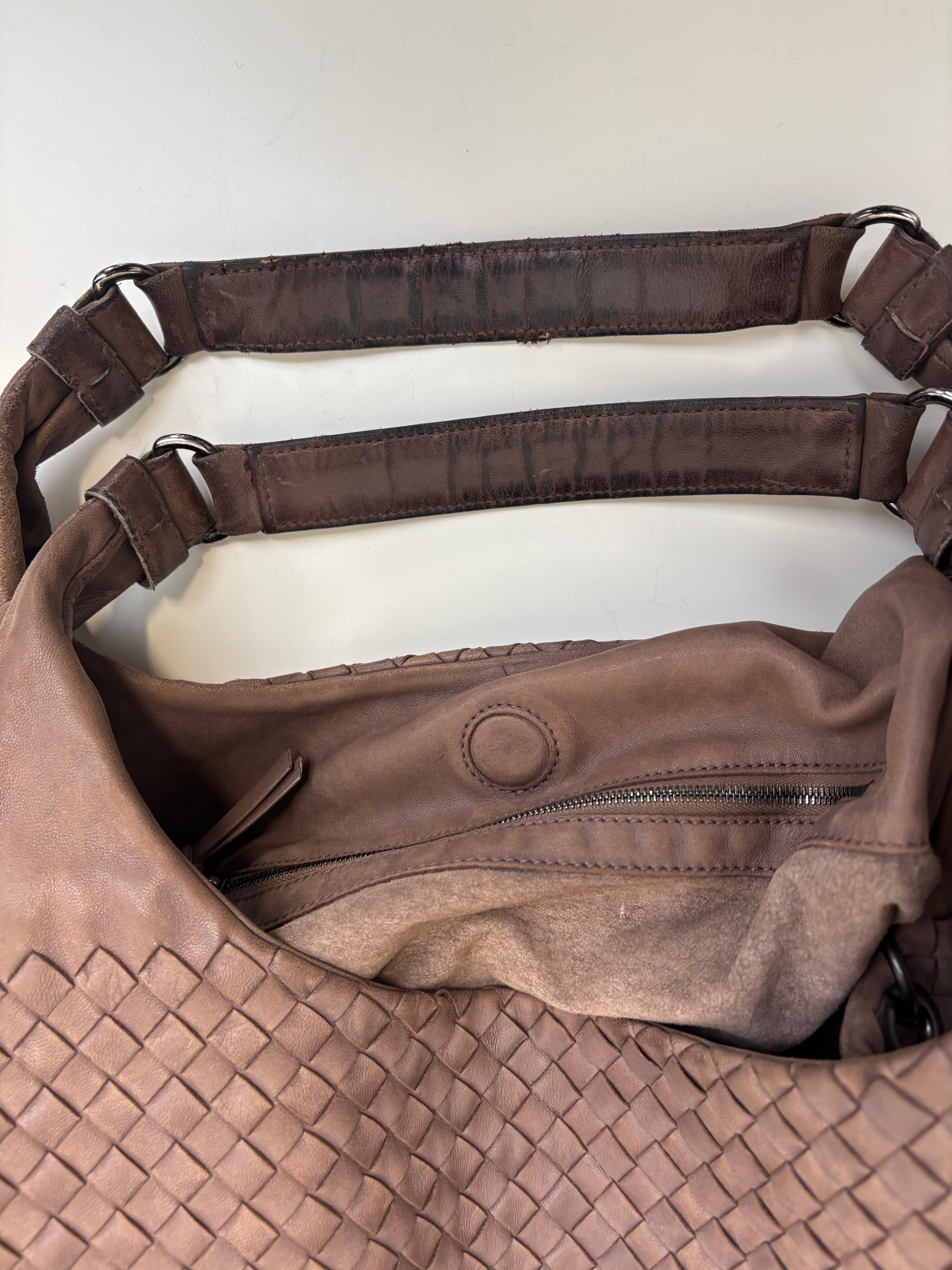 Bottega Veneta Hobo Bag Light Brown Leather
