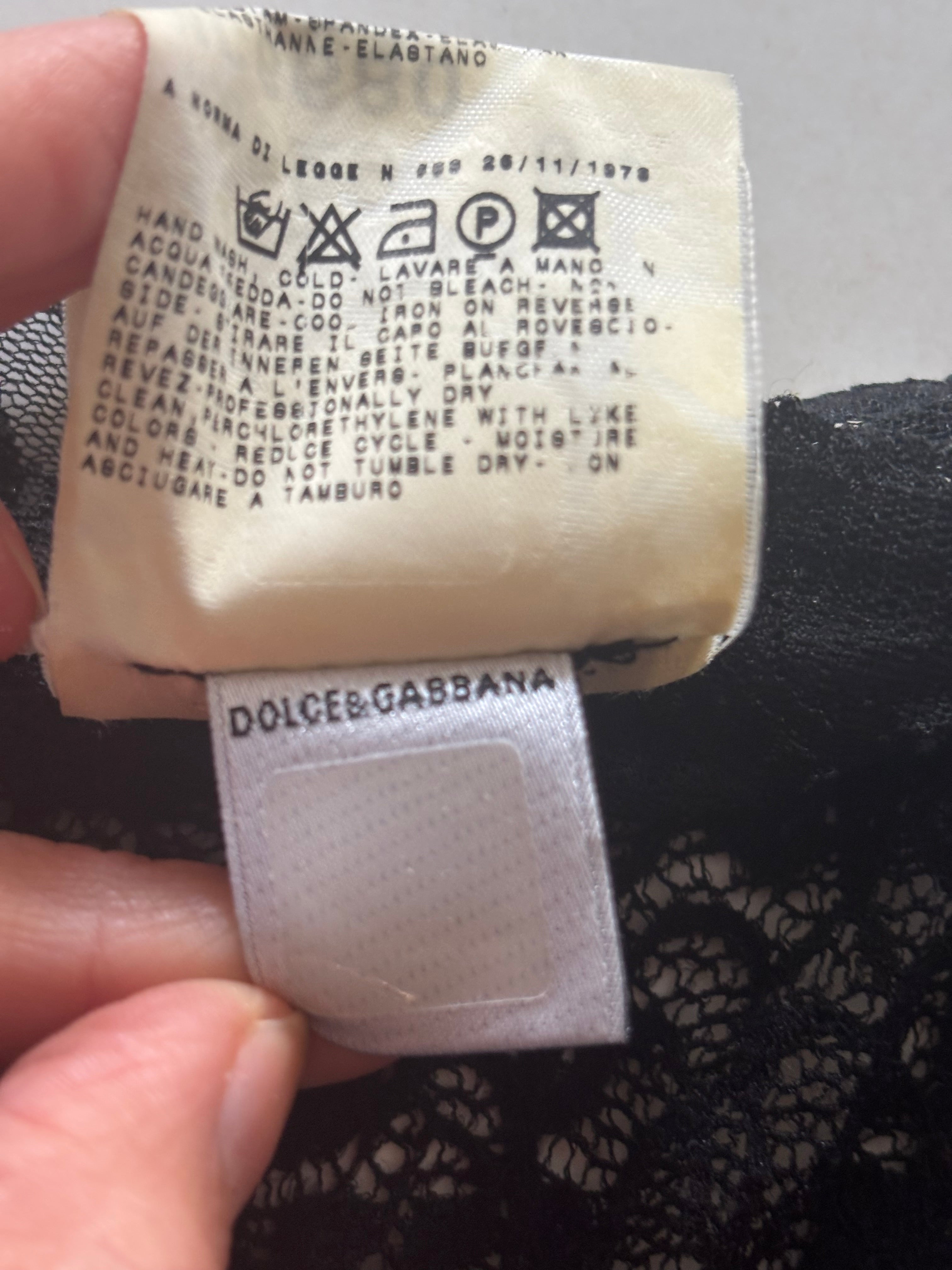 Dolce & Gabbana Vintage 90s Black Lace Top – Size IT 44 (EU M)