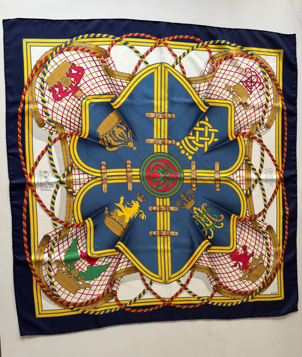 Hermes Vintage Silk Sjaal 90x90cm