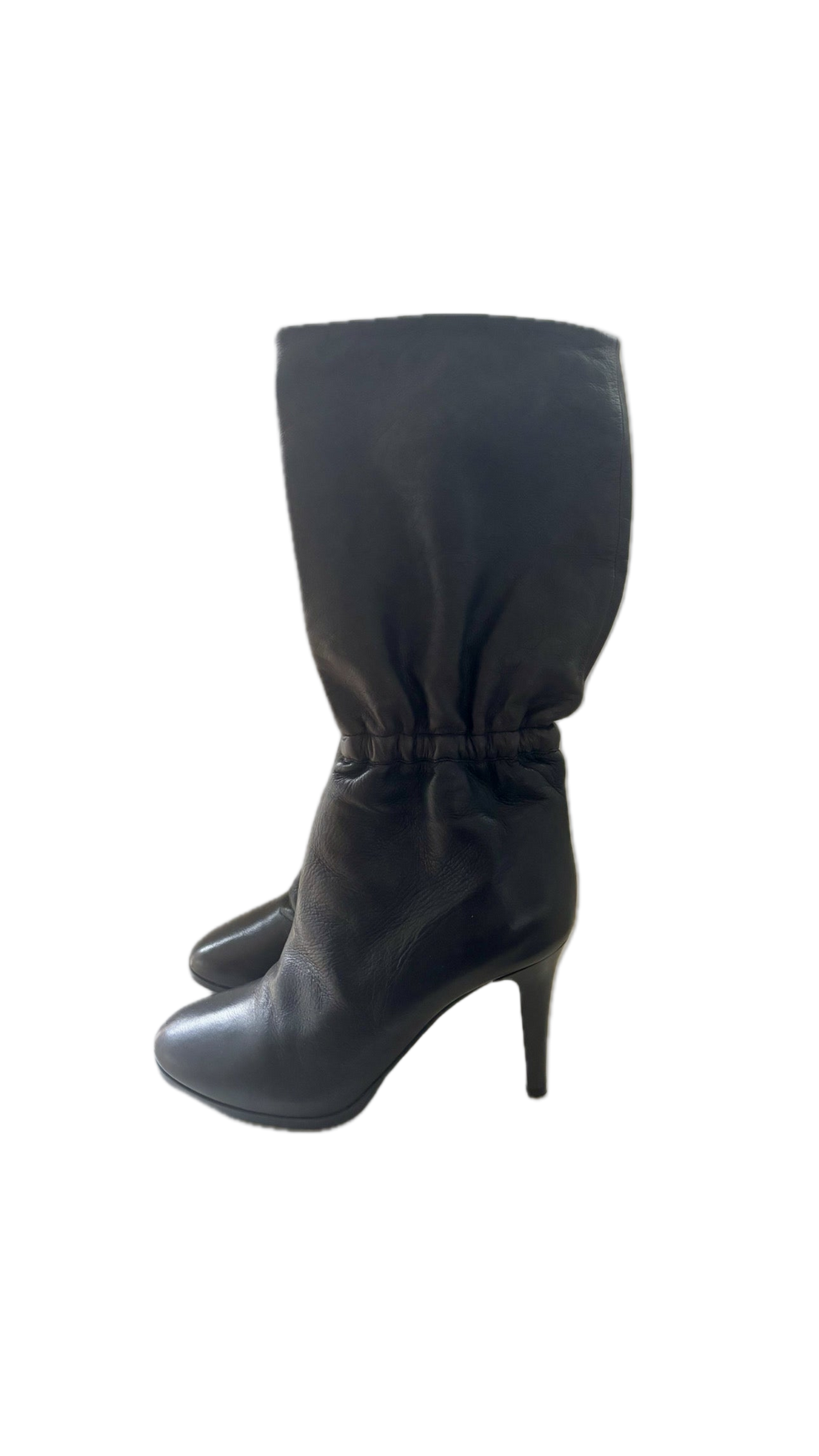 Chloé Anthracite Leather Ankle Boots – Size 37