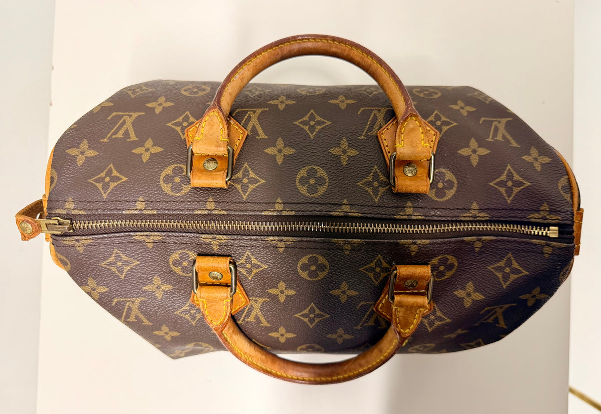 Louis Vuitton Speedy 30 Monogram Vintage 1991 Handbag