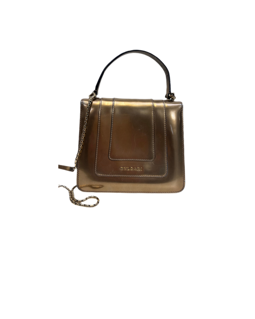 Bvlgari Serpenti Handbag Gold Leather