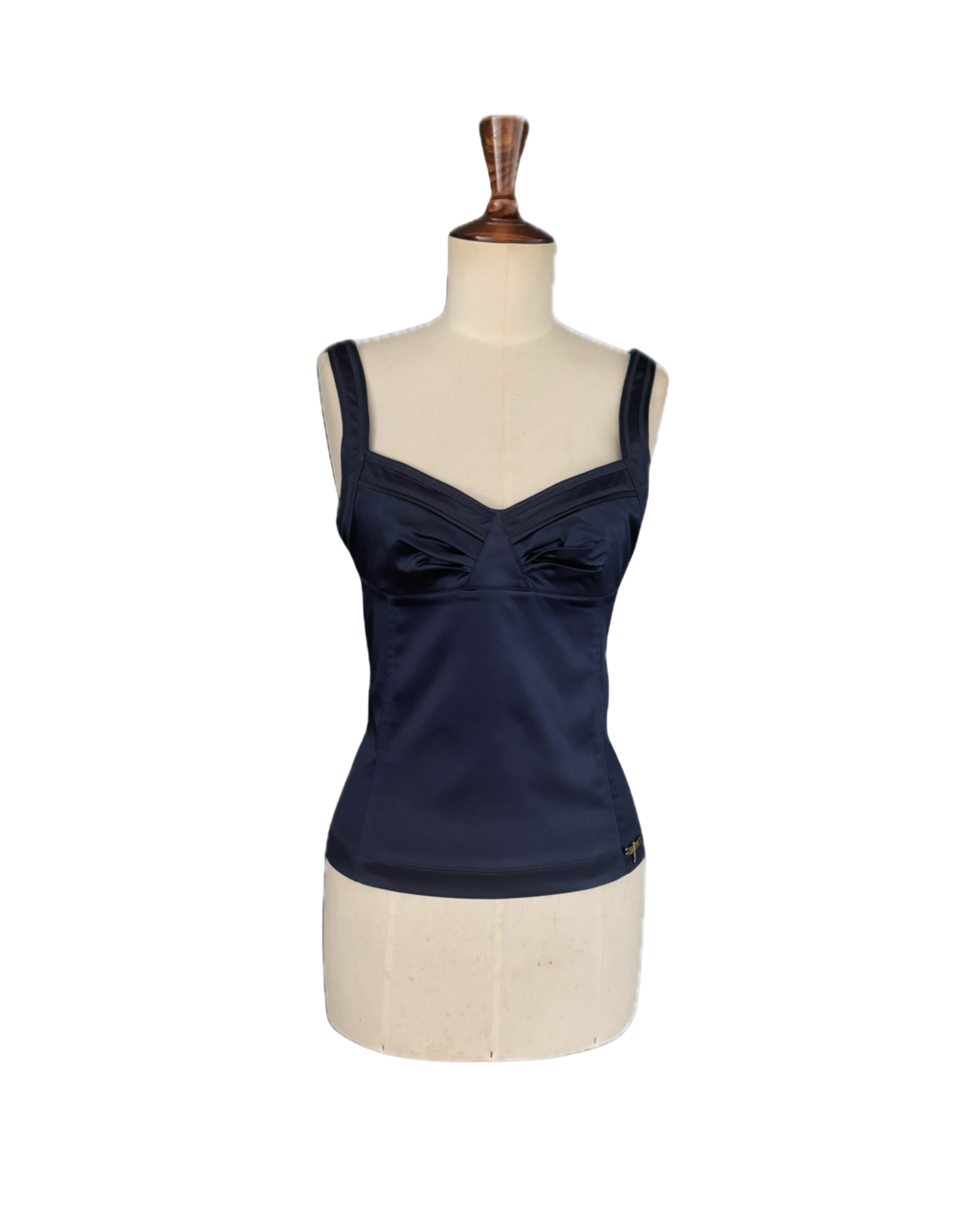 John Galliano Midnight Blue Satin Corset – Size IT 44 (Fits Medium)