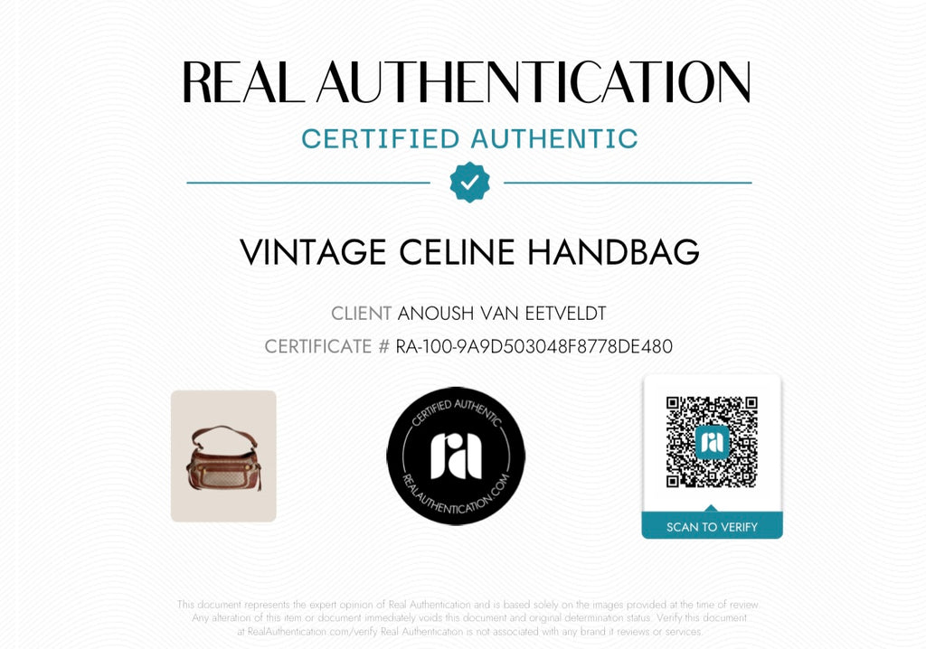 Céline Macadam Baguette Shoulder Bag Brown Canvas Leather Vintage 90s