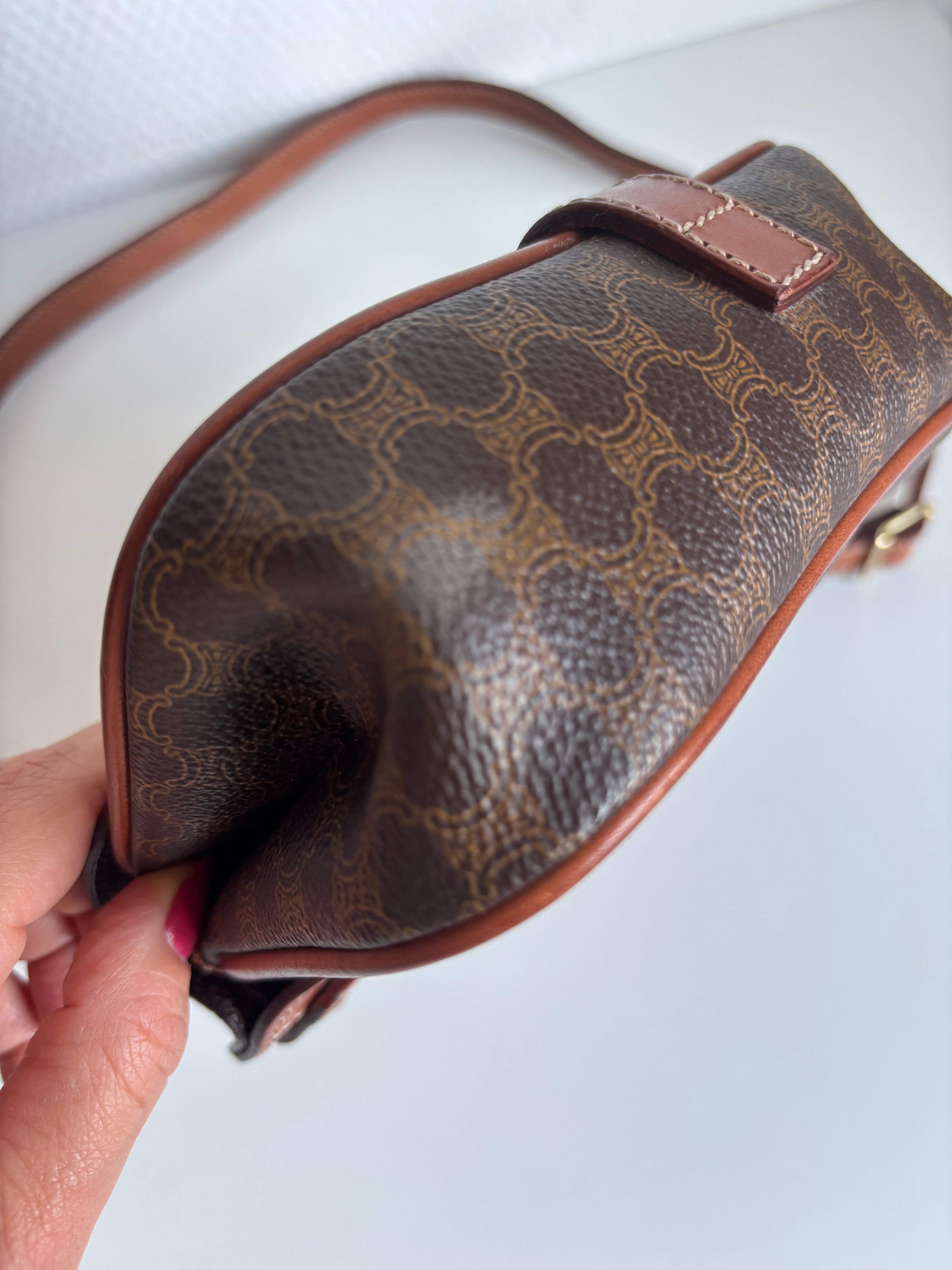 Celine Vintage 90s Brown Crossbody Bag