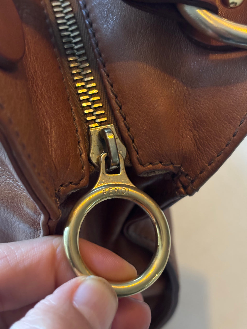 Fendi Vintage 90’s Brown Leather Handbag