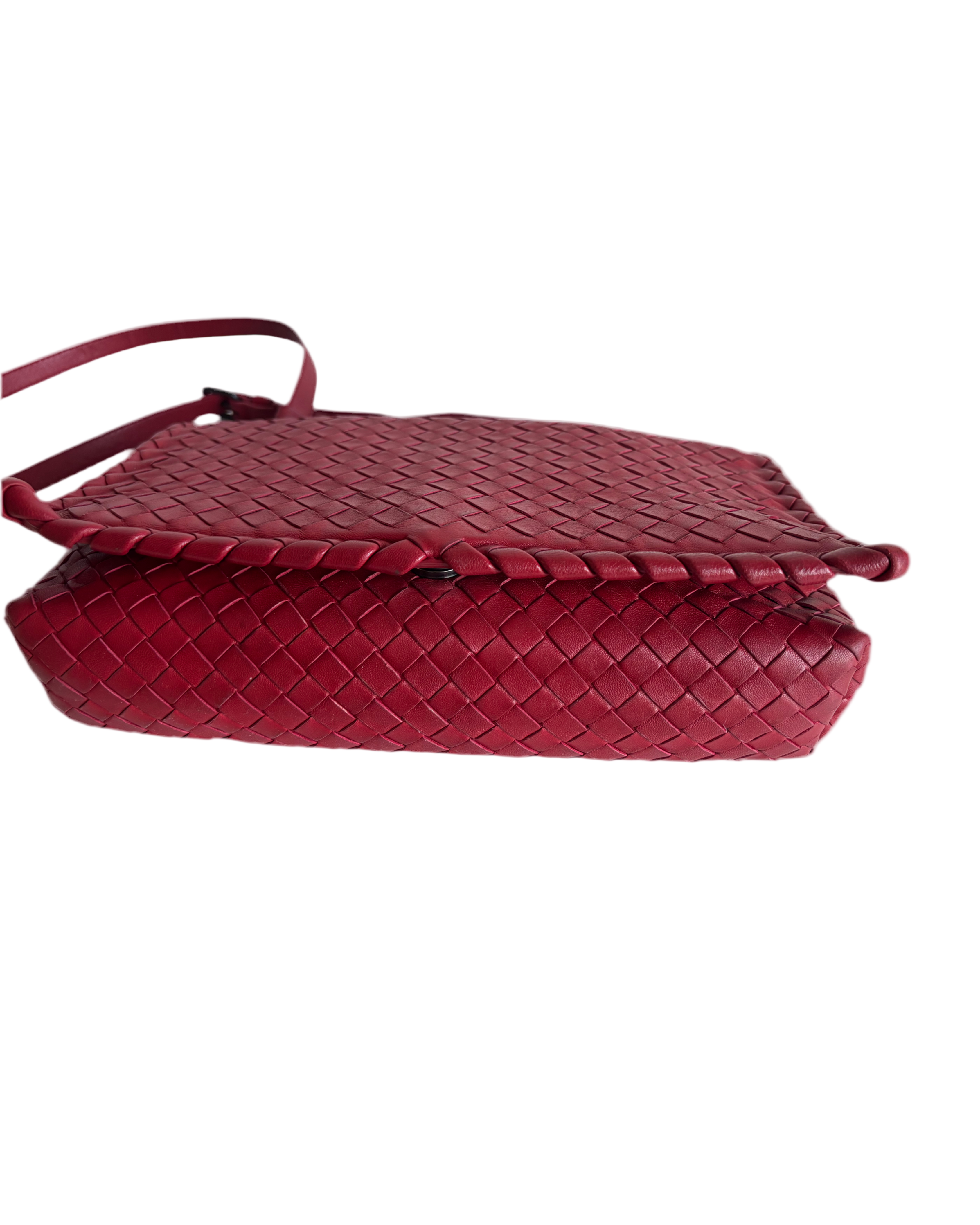 Bottega Veneta red leather shoulderbag