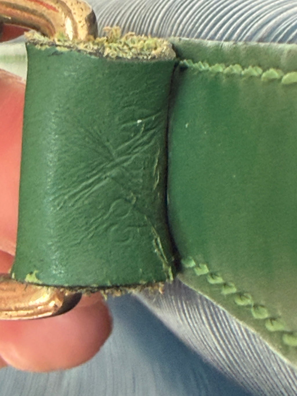 Louis Vuitton Noé Epi Leather Shoulder Bag Blue Multicolor