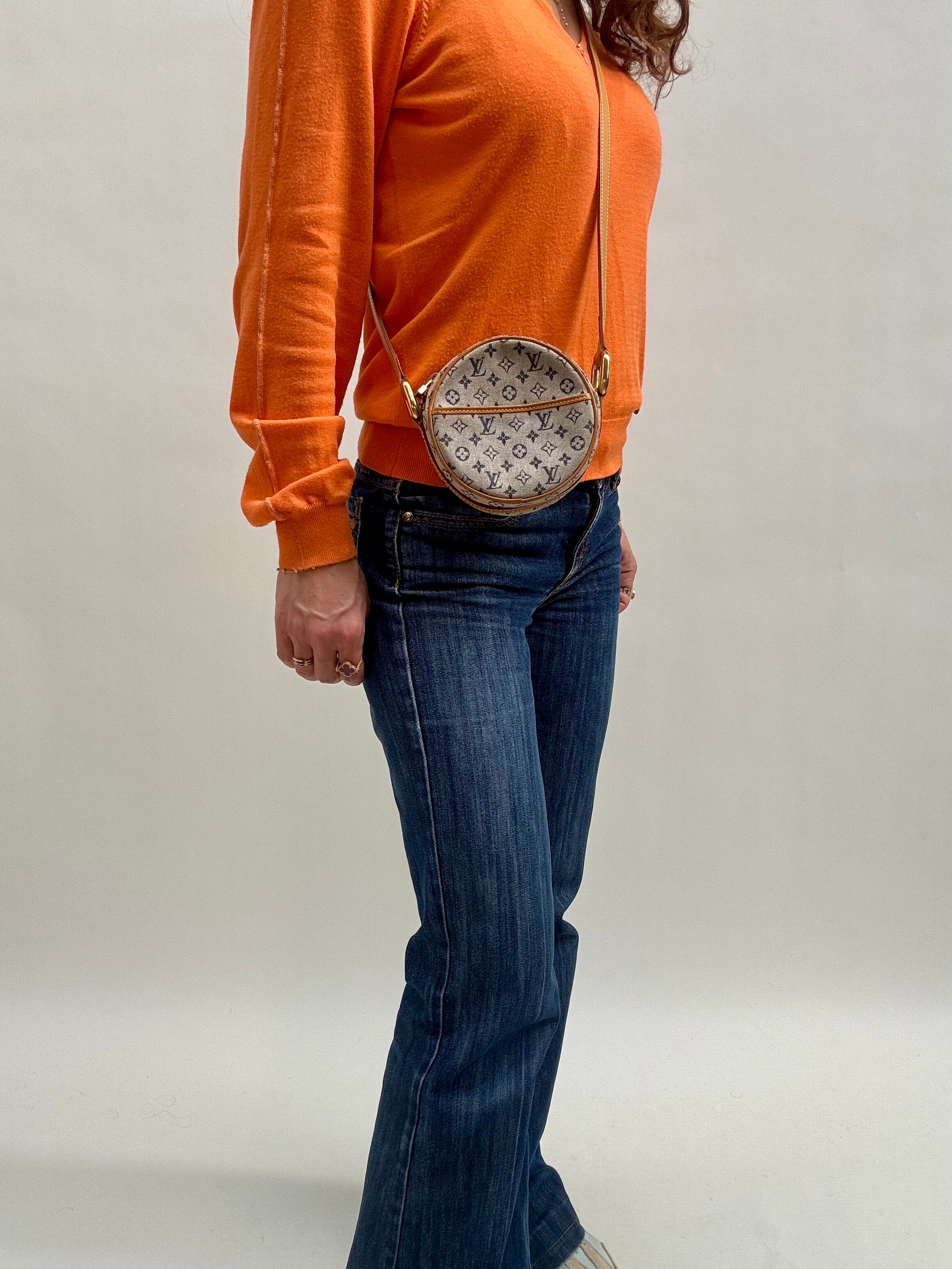 Louis Vuitton Jeanne PM Blue Mini Lin Round Crossbody Bag 2001