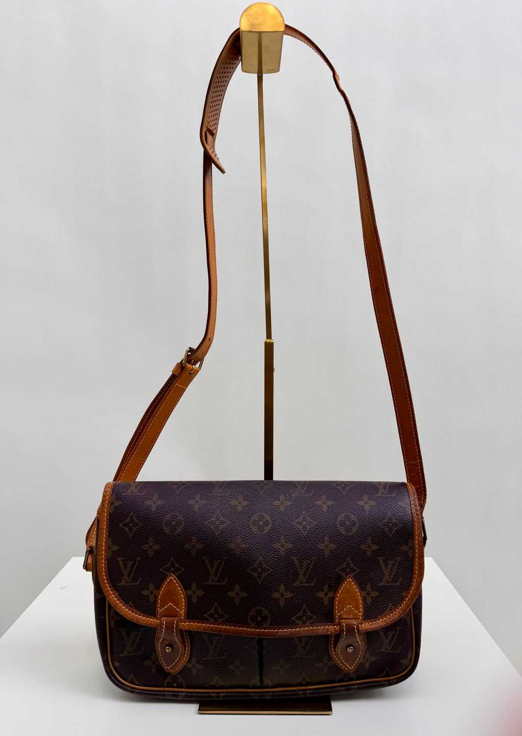 Louis Vuitton Gibecière MM Brown Monogram Crossbody Bag