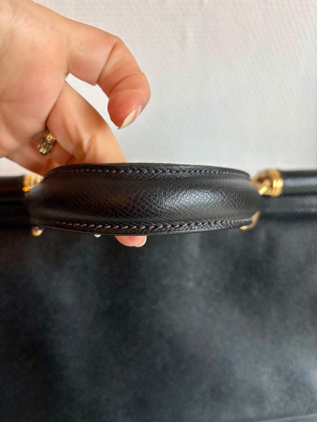 Dolce & Gabbana Vintage 90s Sicily Black Leather Handbag