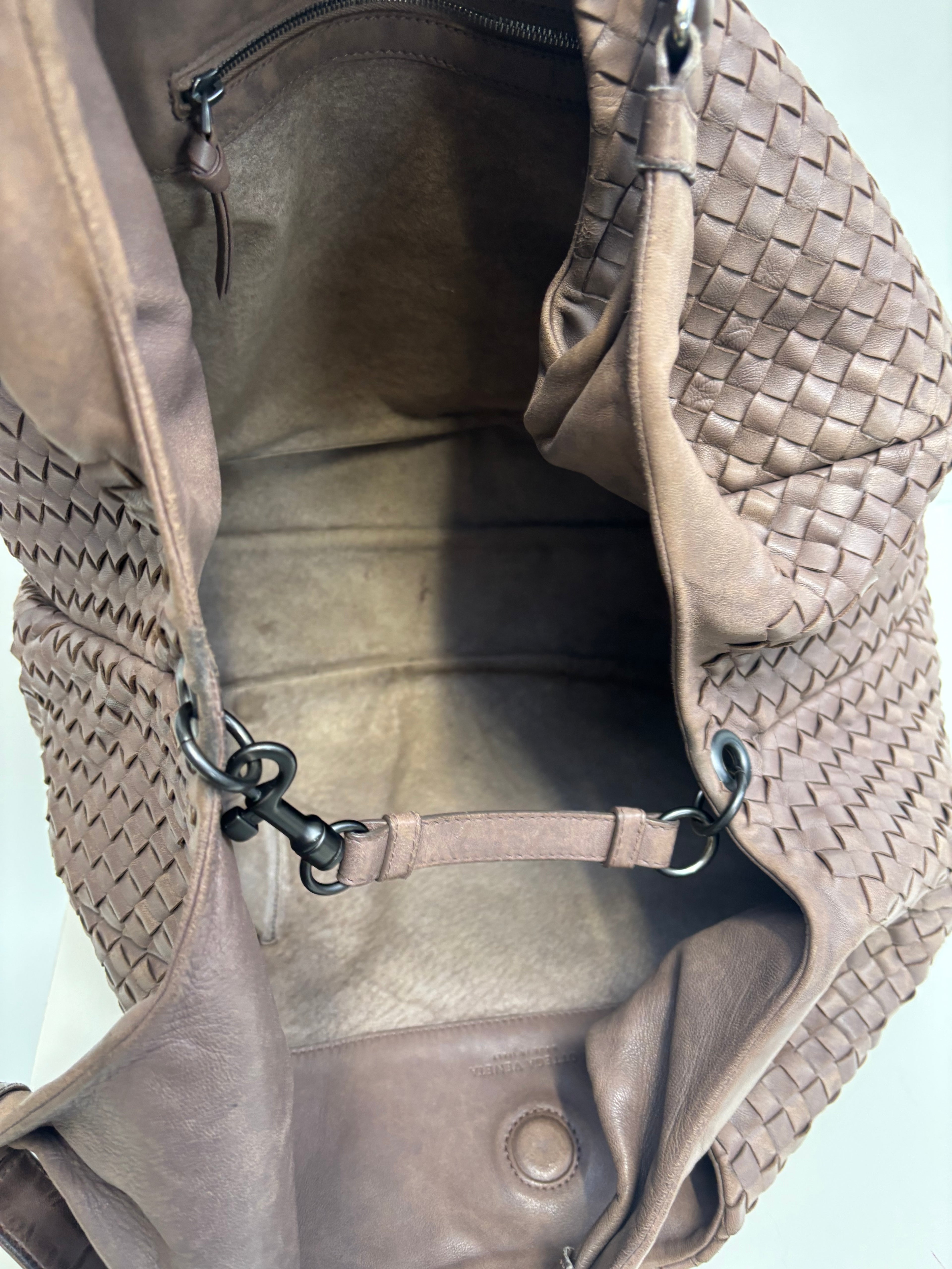 Bottega Veneta Hobo Bag Light Brown Leather