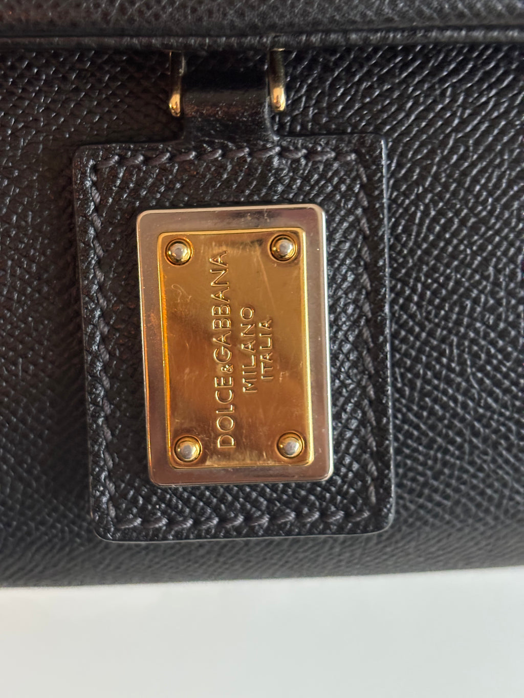 Dolce & Gabbana Vintage 90s Sicily Black Leather Handbag