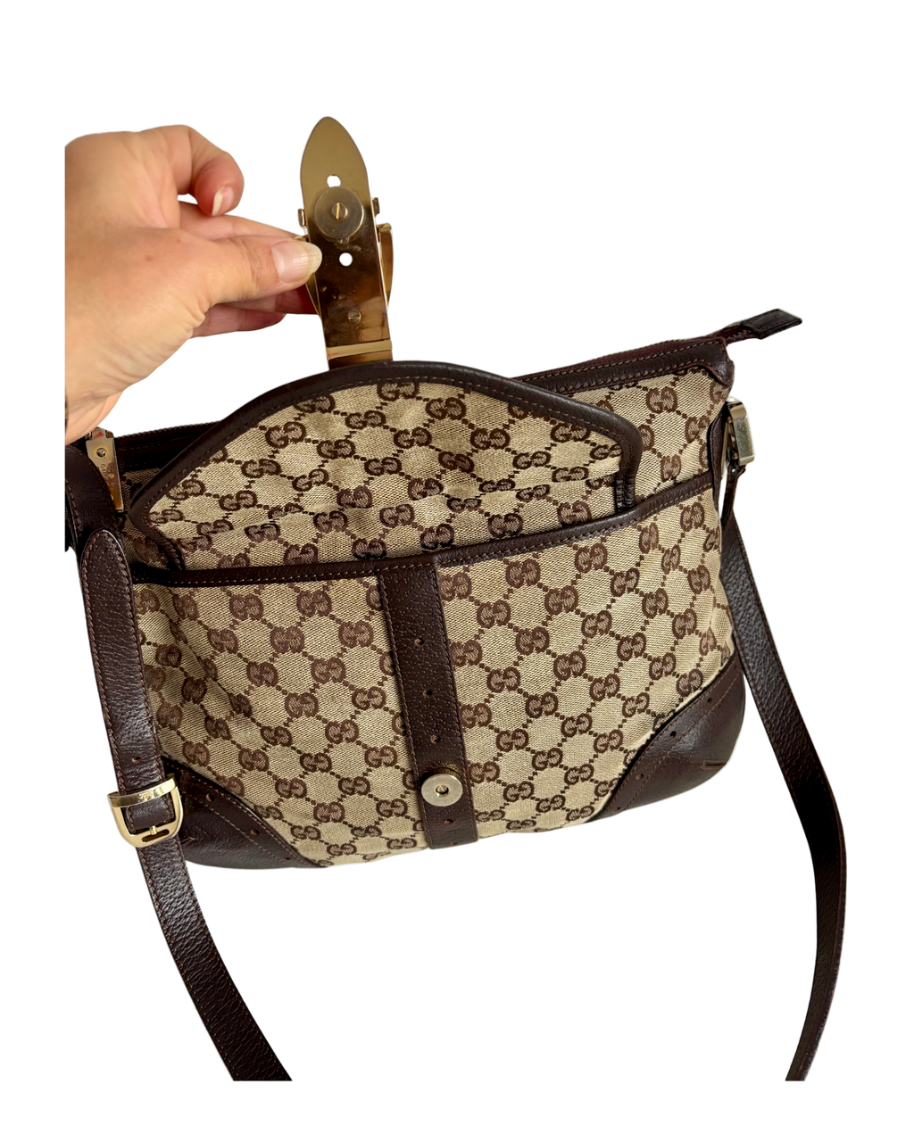 Gucci Vintage 90s Brown Crossbodybag