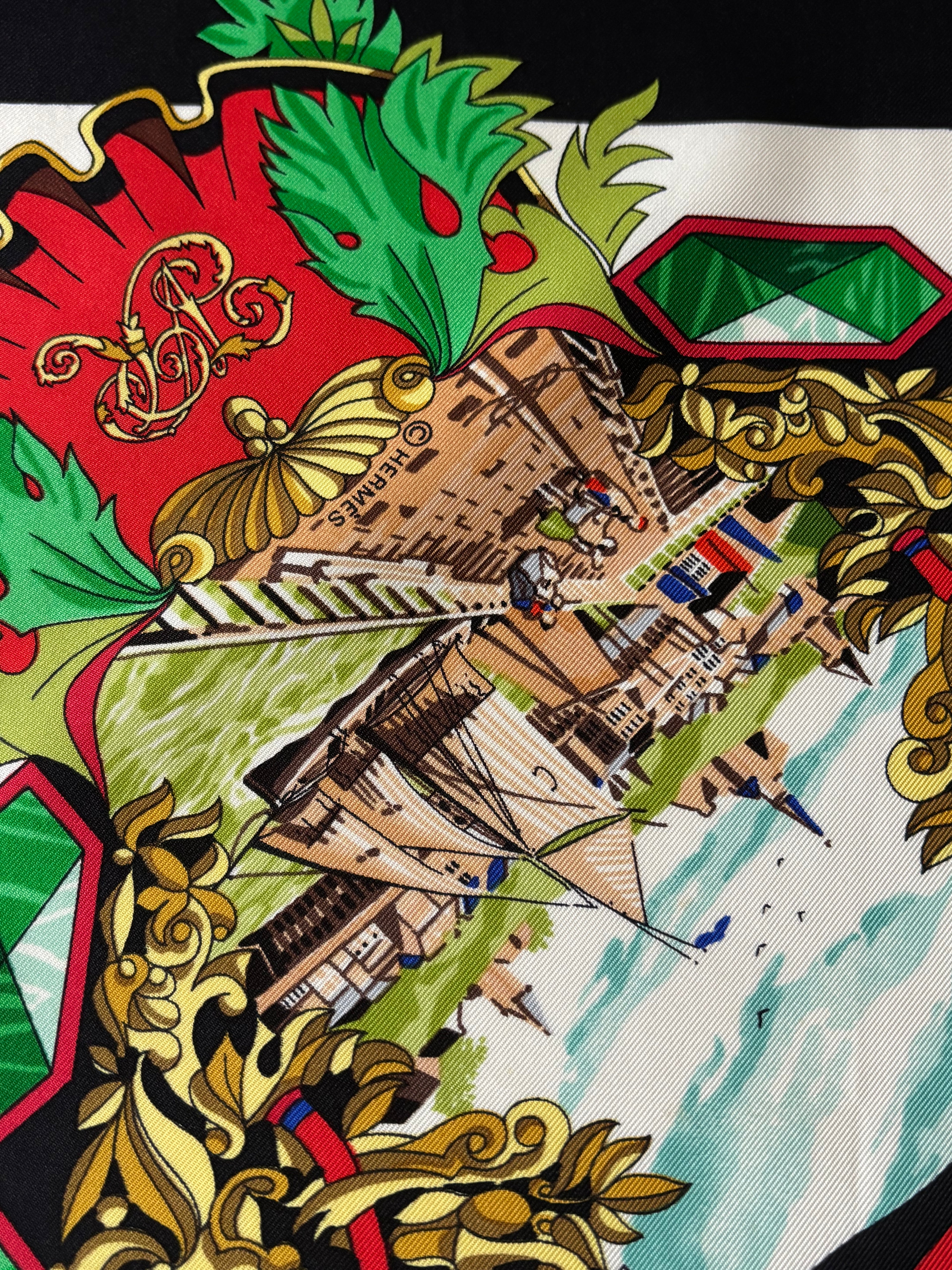 Hermes Vintage Silk Sjaal 90x90cm