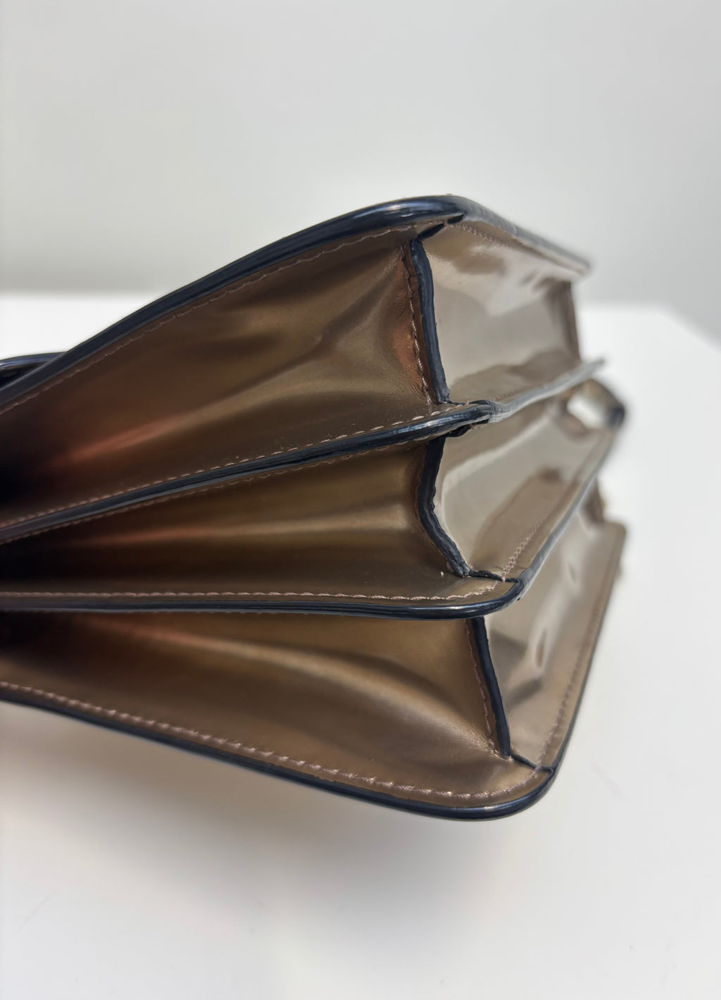 Bvlgari Serpenti Handbag Gold Leather