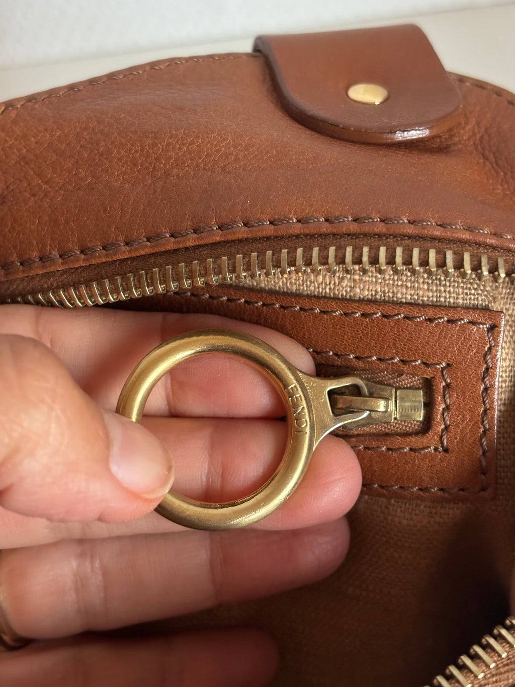 Fendi Vintage 90’s Brown Leather Handbag