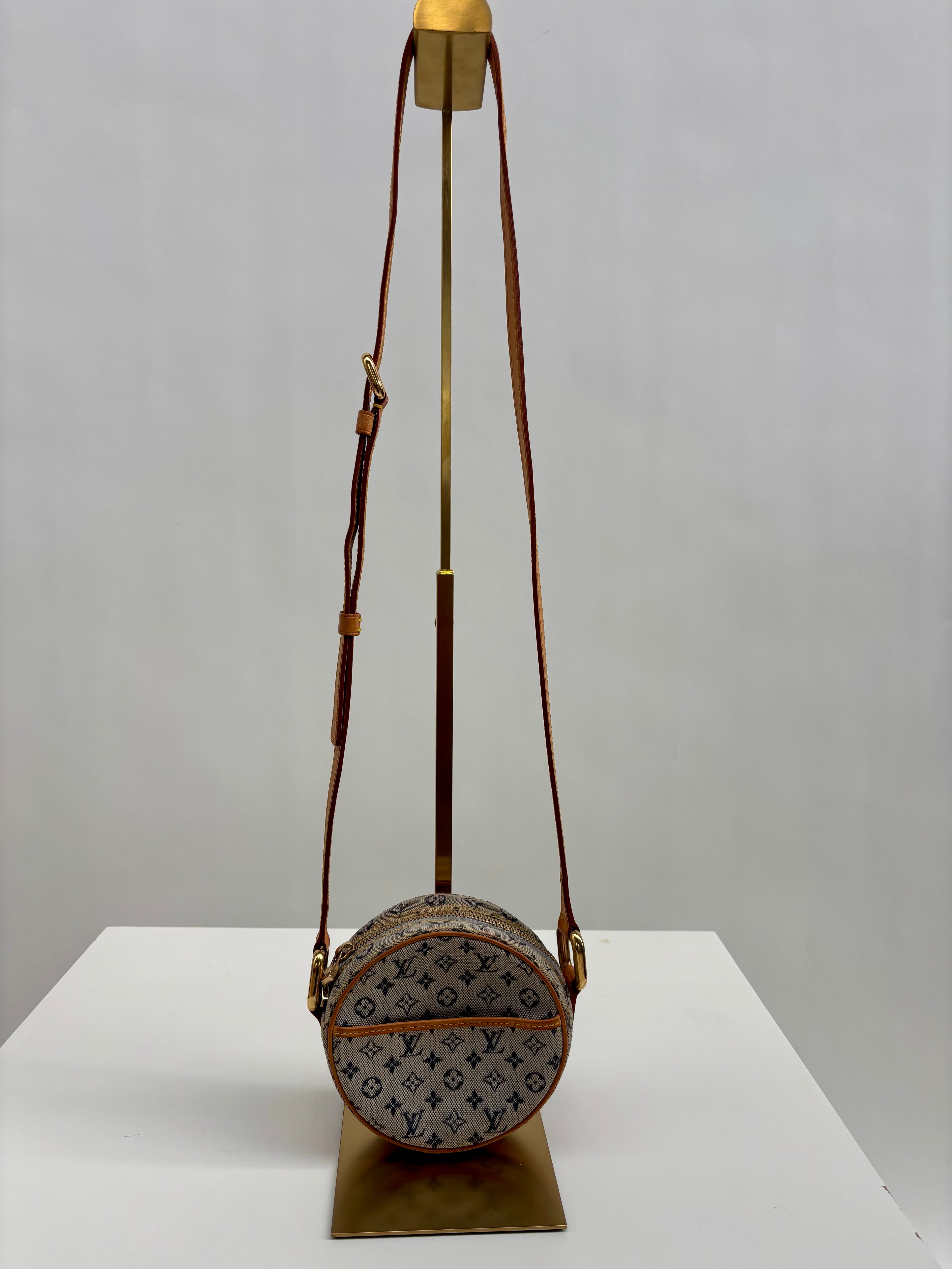 Louis Vuitton Jeanne PM Blue Mini Lin Round Crossbody Bag 2001