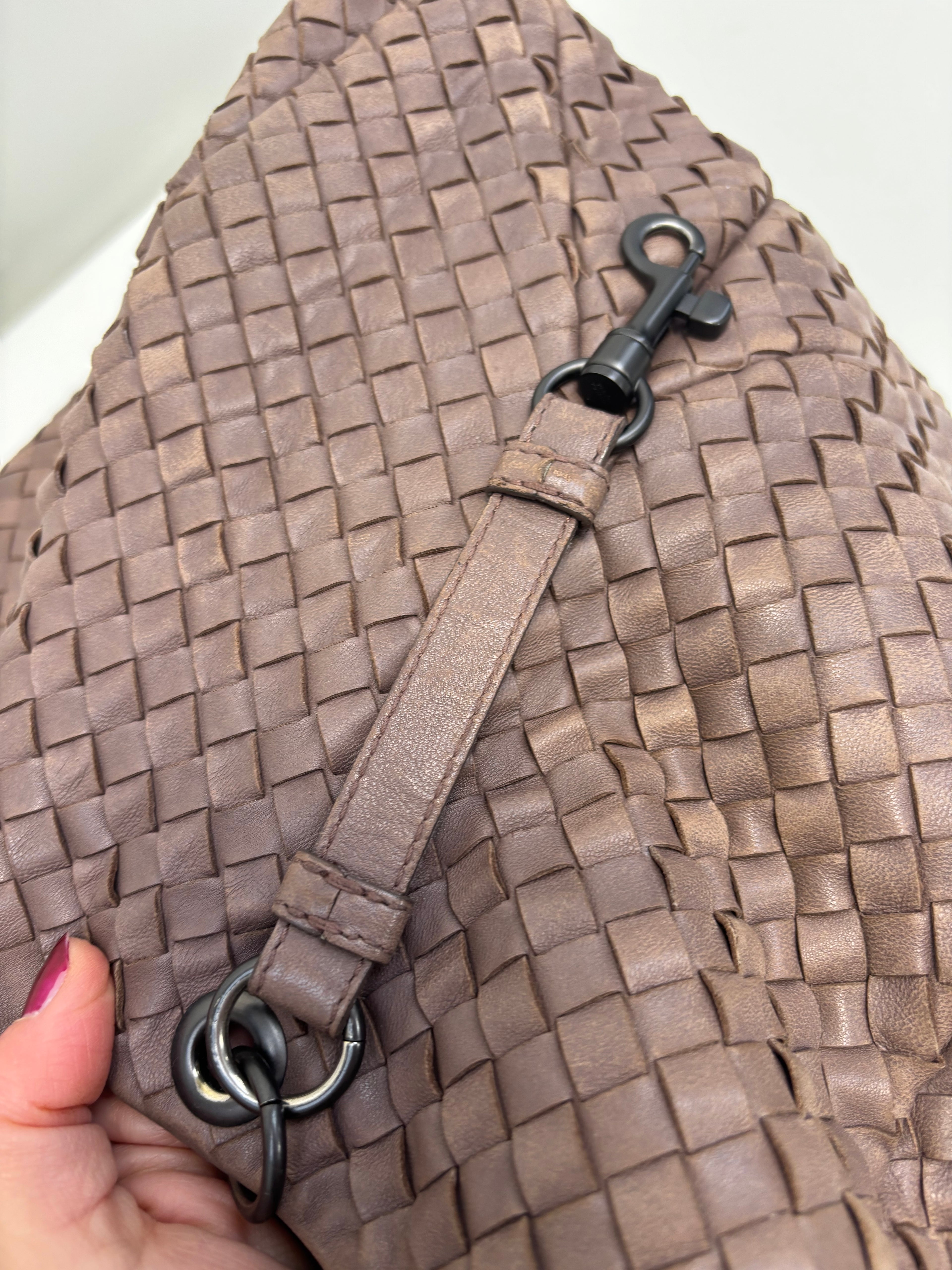 Bottega Veneta Hobo Bag Light Brown Leather