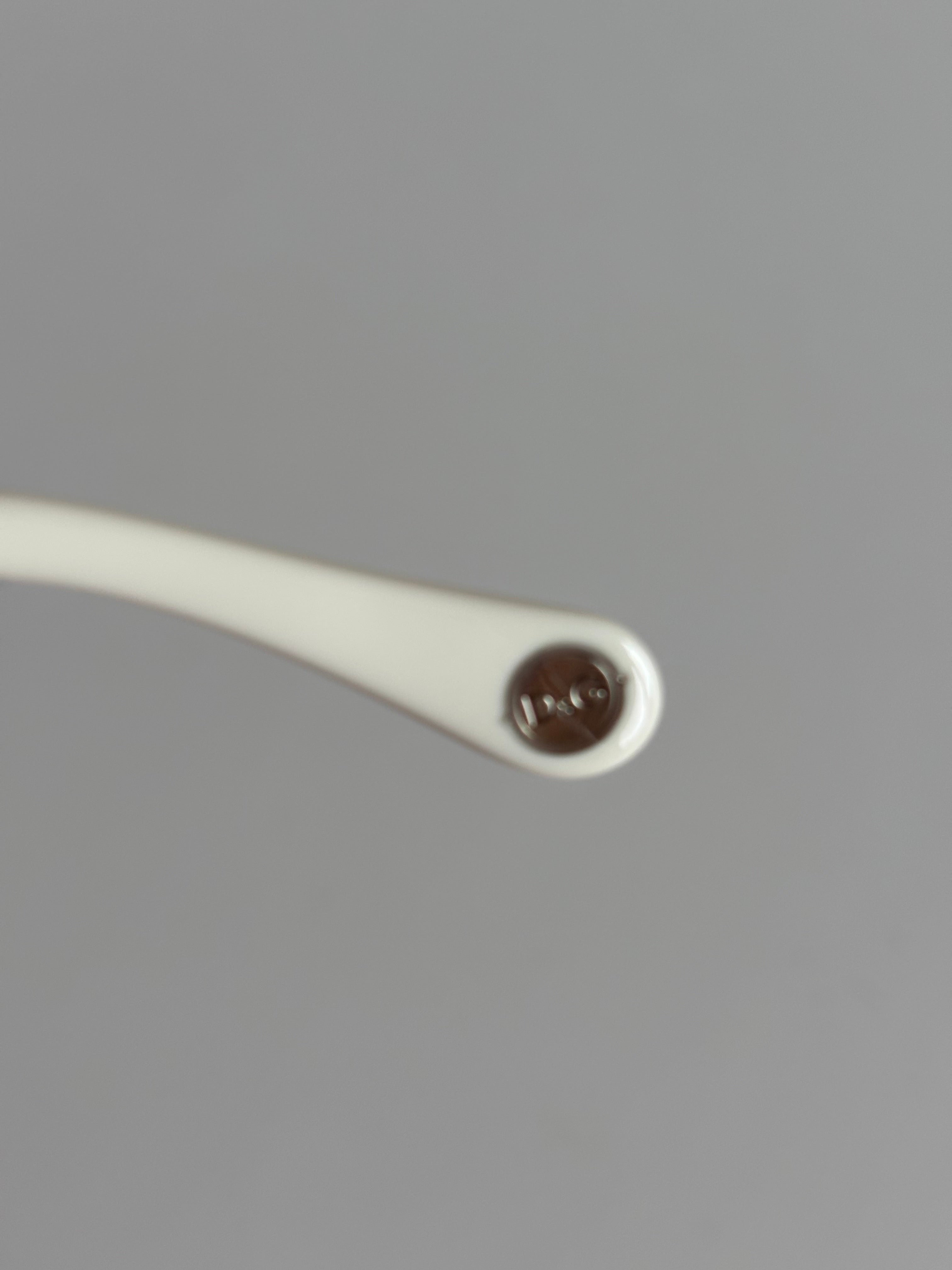 Dolce & Gabbana White Vintage Sunglasses – Iconic 90s Design