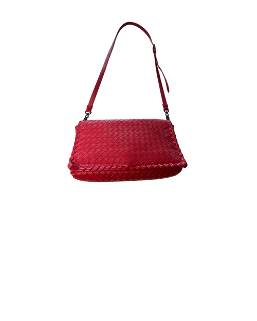 Bottega Veneta red leather shoulderbag