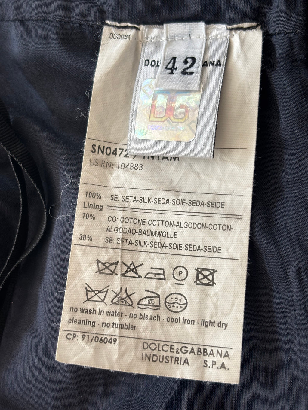 Dolce & Gabbana Black Silk Tailored Top – Size IT 42 / EU S