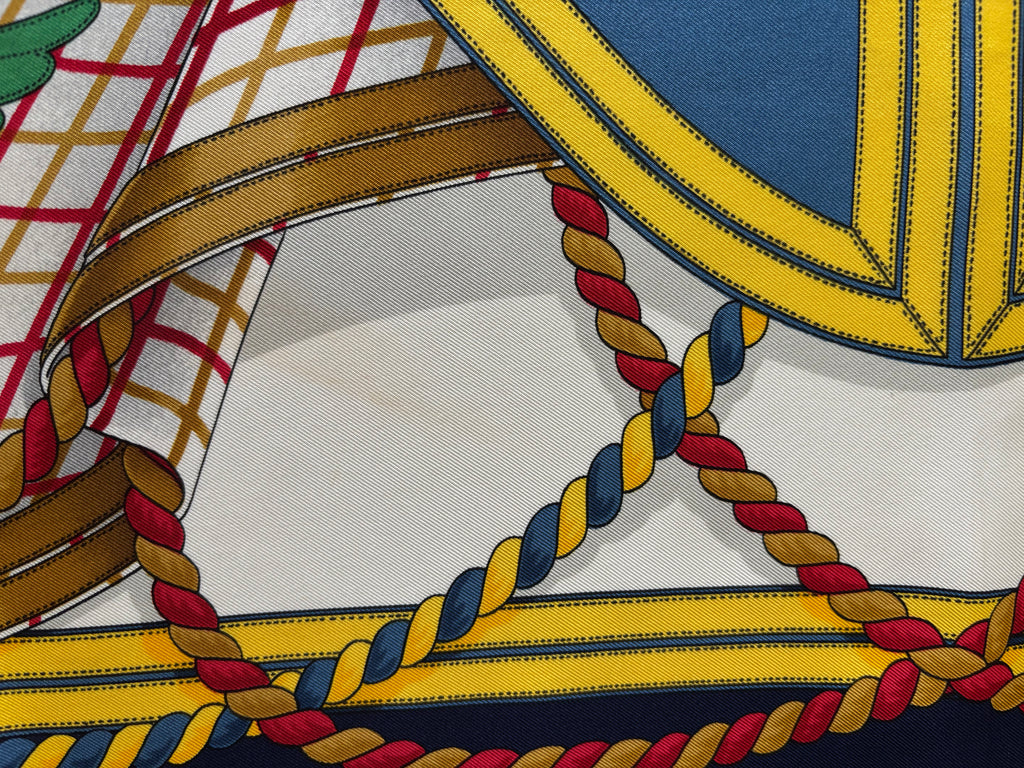 Hermes Vintage Silk Sjaal 90x90cm