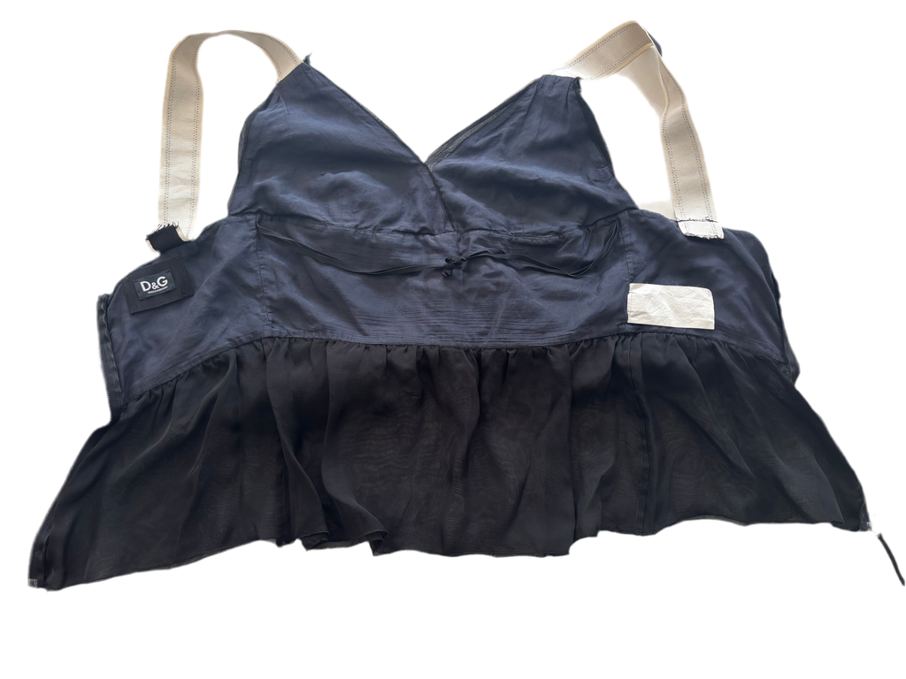 Dolce & Gabbana Black Silk Tailored Top – Size IT 42 / EU S