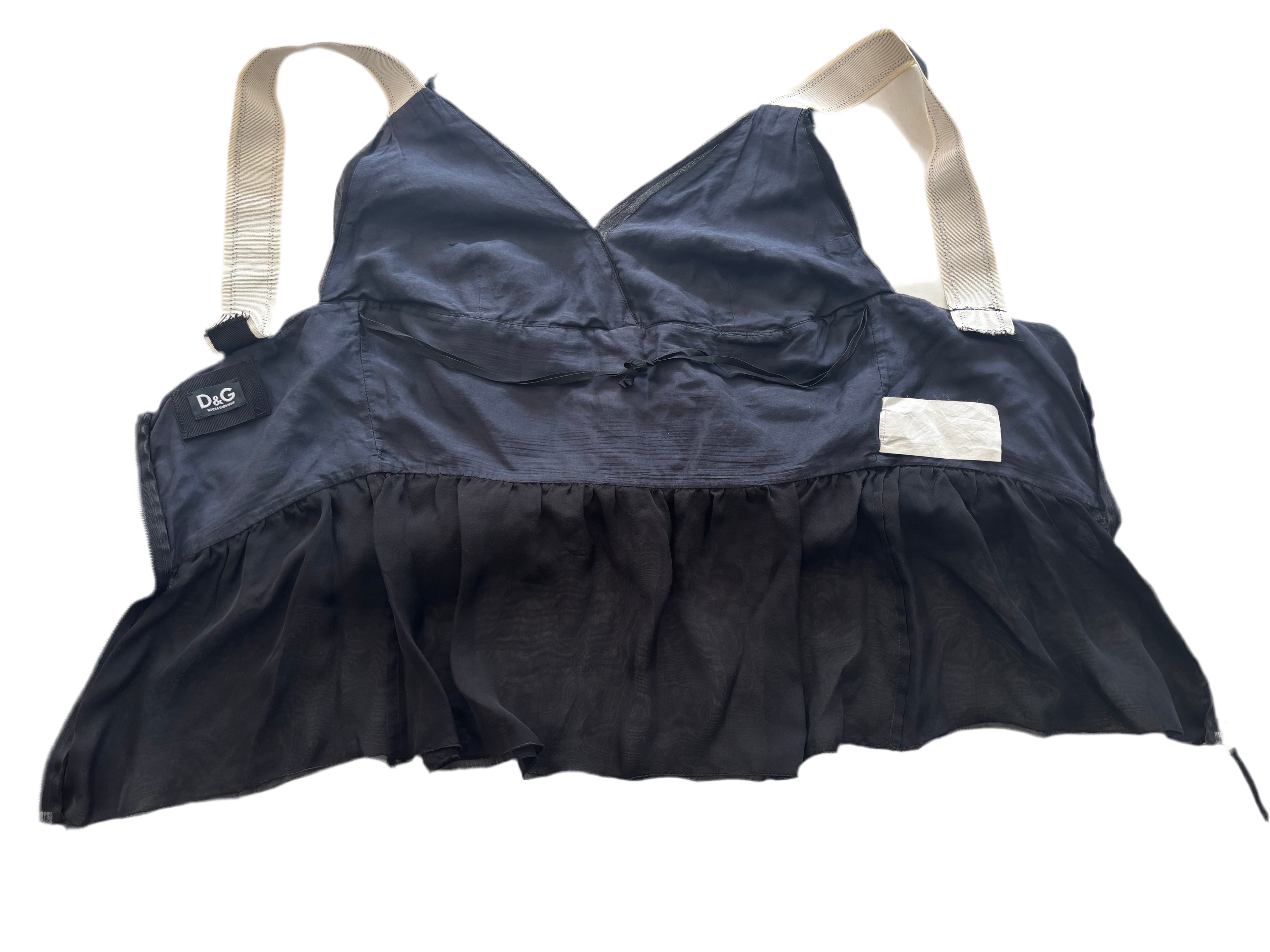 Dolce & Gabbana Black Silk Tailored Top – Size IT 42 / EU S