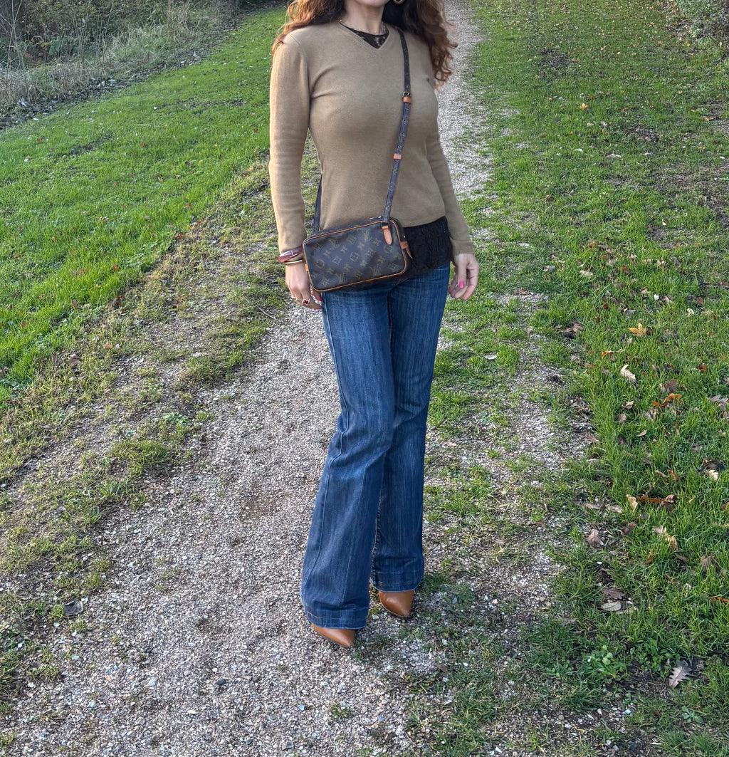 Louis Vuitton Pochette Marly Monogram Vintage 80s Brown Crossbody Bag