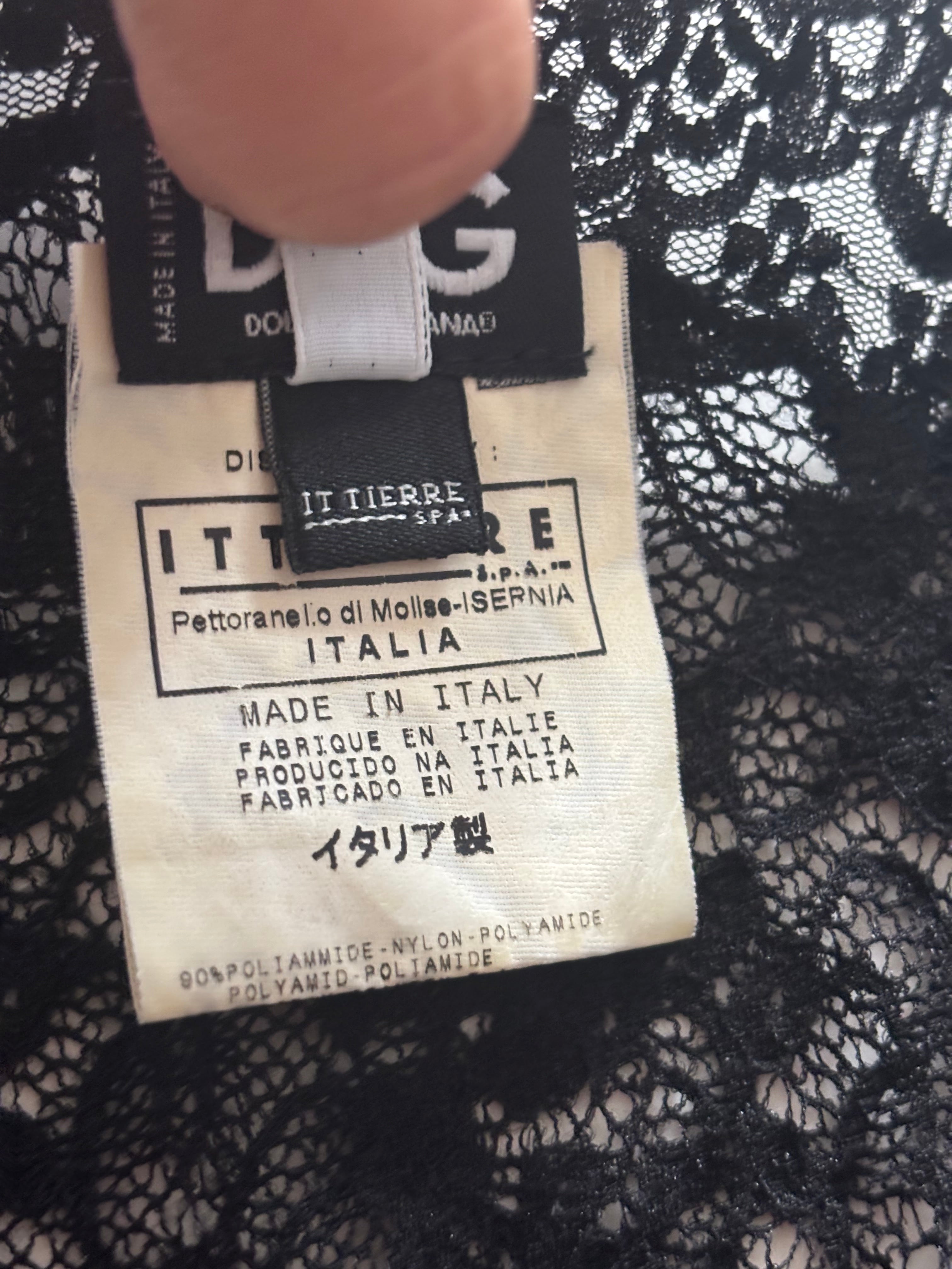 Dolce & Gabbana Vintage 90s Black Lace Top – Size IT 44 (EU M)