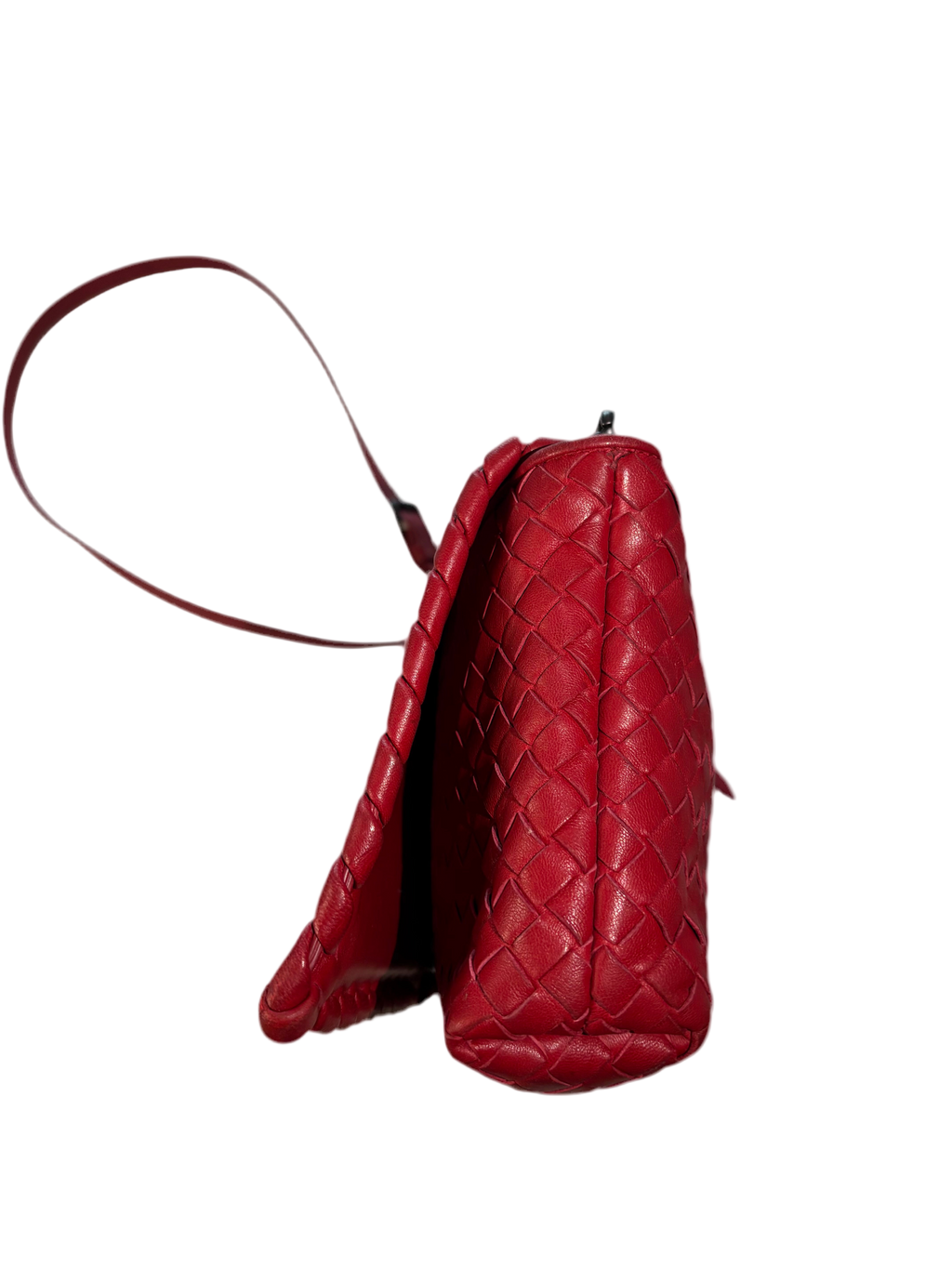 Bottega Veneta red leather shoulderbag
